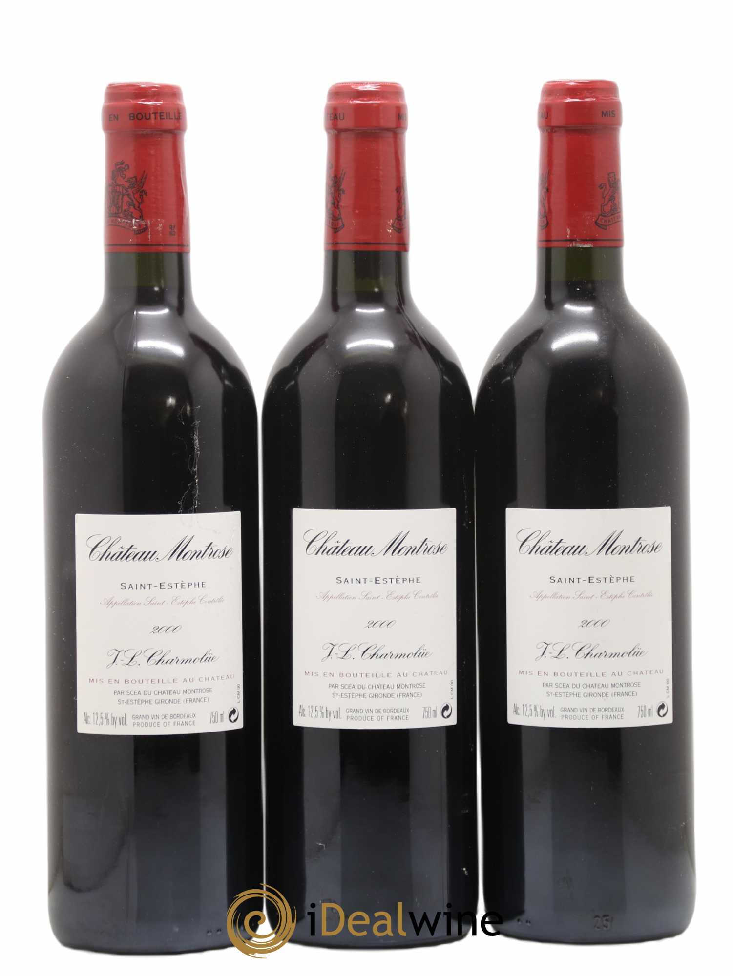 Château Montrose 2ème Grand Cru Classé 2000 - Lot de 3 bouteilles - 1