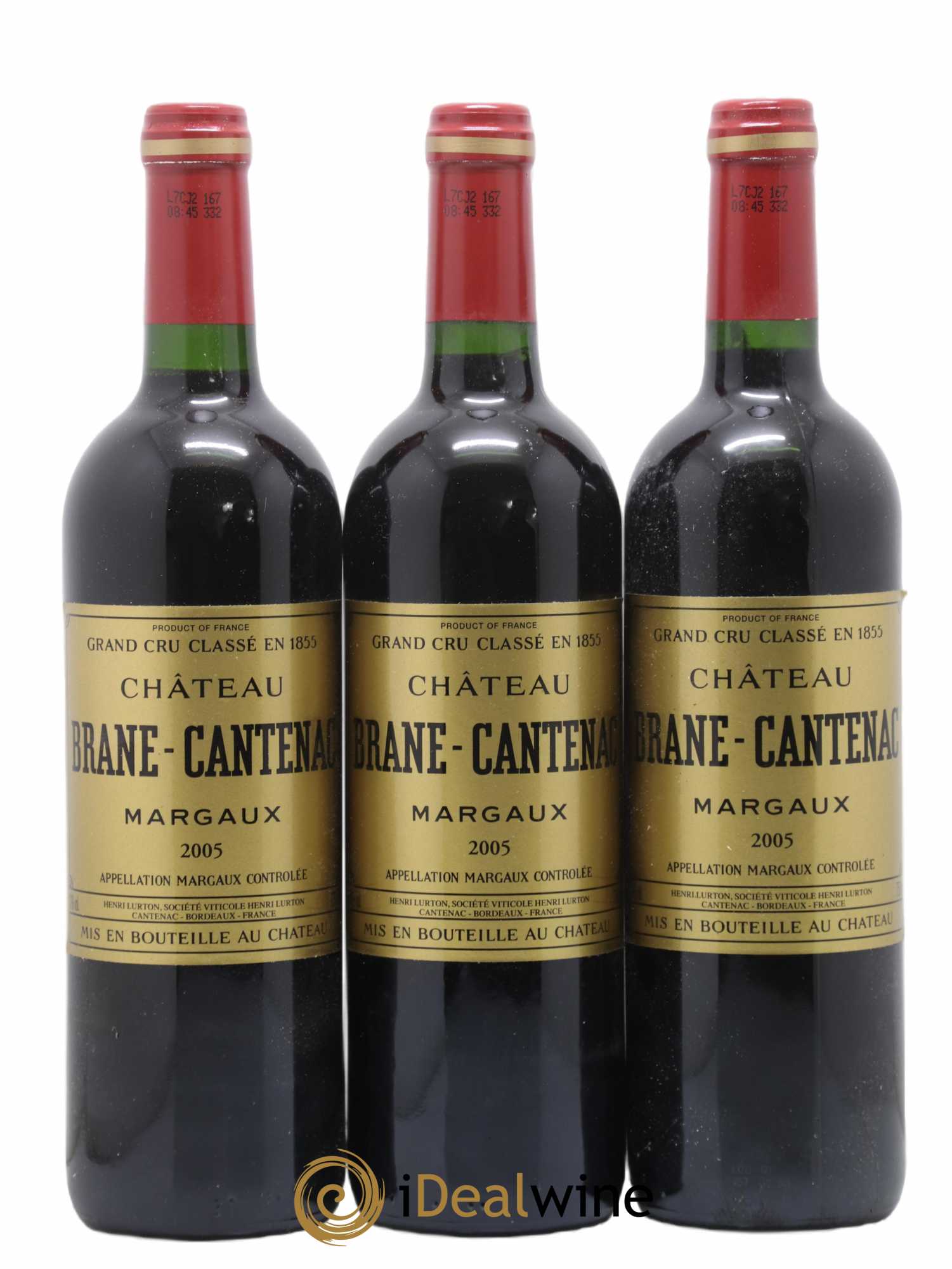 Château Brane Cantenac 2ème Grand Cru Classé 2005 - Lot de 3 bouteilles - 0