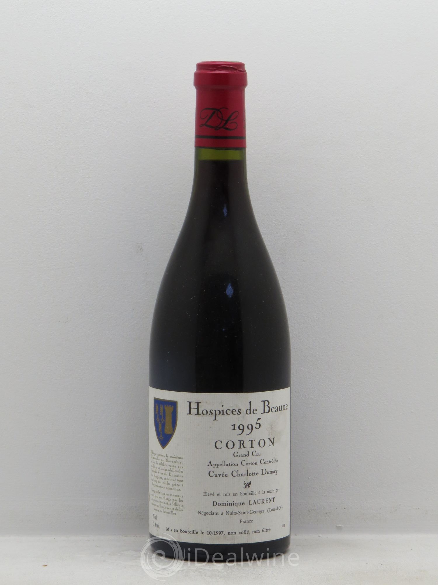 Corton Grand Cru Cuvée Charlotte Dumay Hospices de Beaune Domaine Laurent 1995 - Posten von 1 Flasche - 0