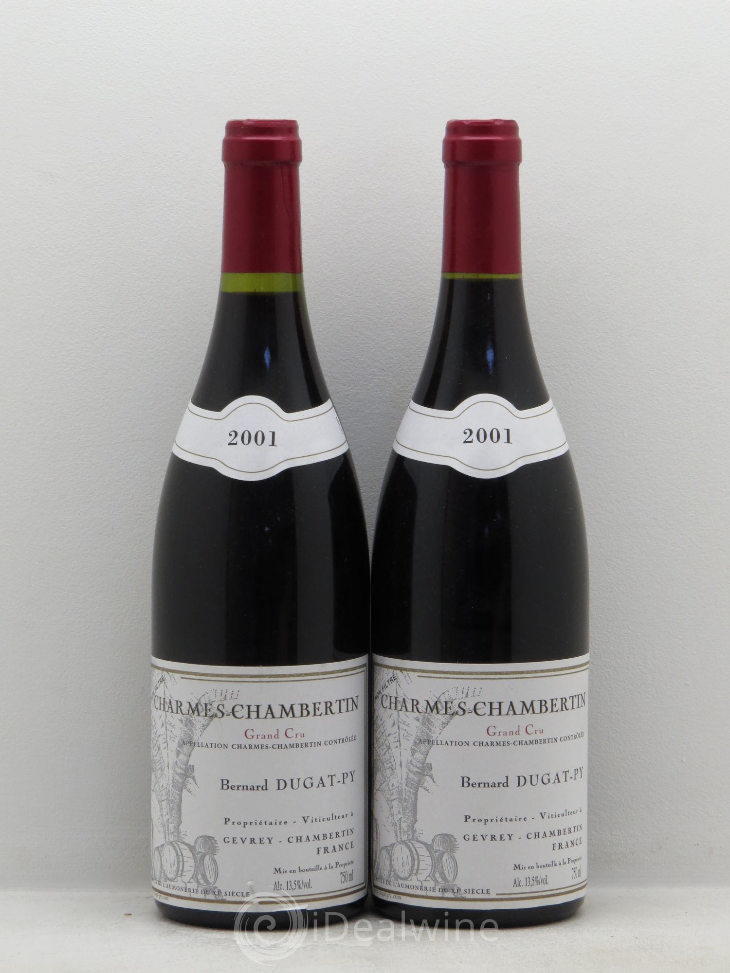 Charmes-Chambertin Grand Cru Dugat-Py 2001 - Lot de 2 bouteilles - 0