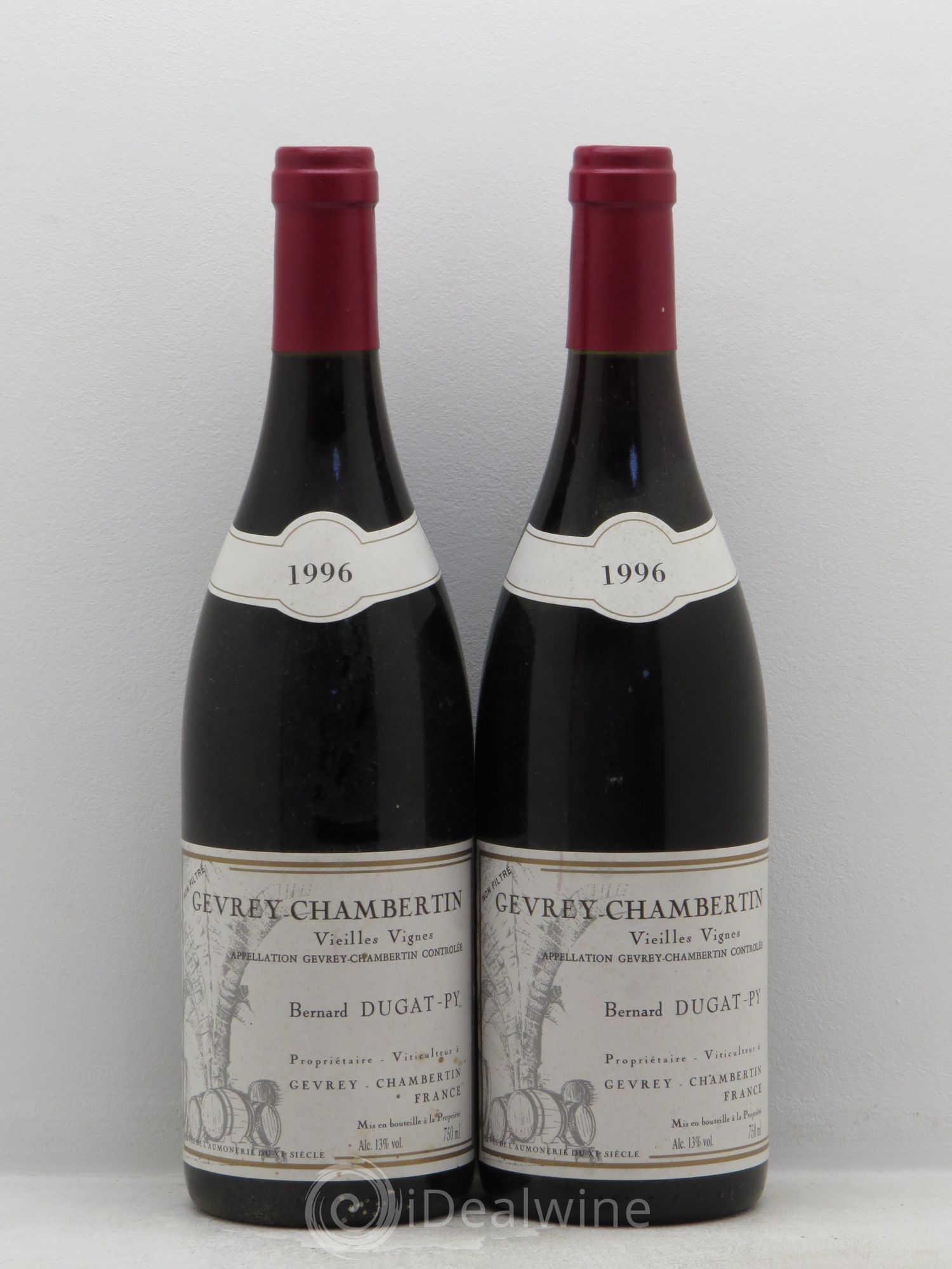 Gevrey-Chambertin Vieilles Vignes Dugat-Py 1996 - Lot de 2 bouteilles - 0