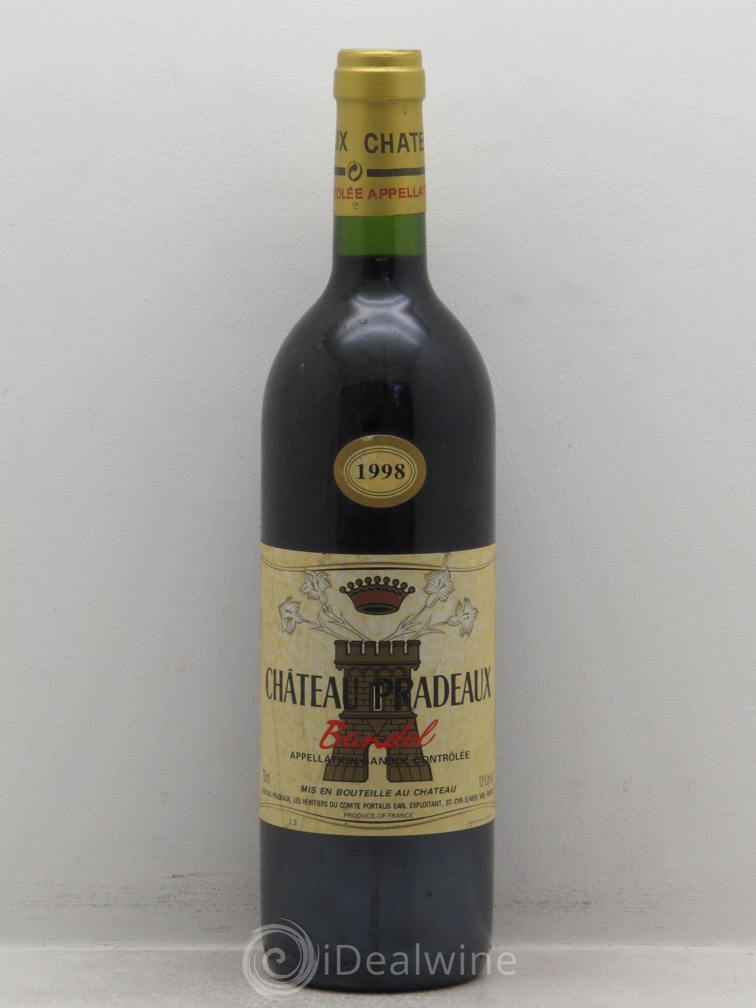 Bandol Château Pradeaux Famille Portalis 1998 - Lot de 1 bouteille - 0