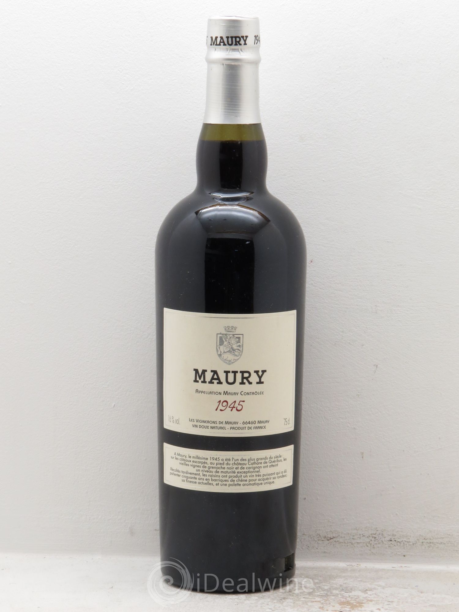 Maury Vin Doux Naturel 1945 - Lot de 1 bouteille - 0