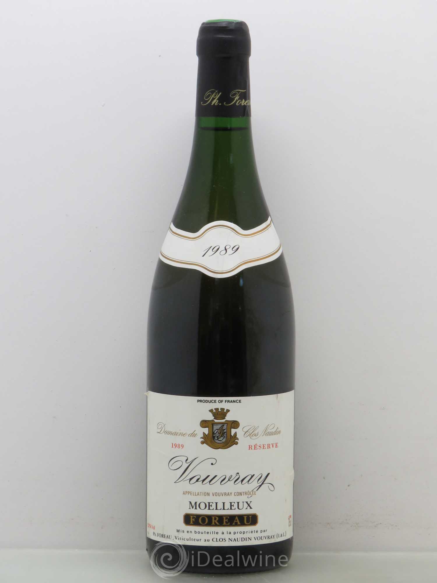 Vouvray Moelleux Réserve Clos Naudin - Philippe Foreau 1989 - Lotto di 1 bottiglia - 0