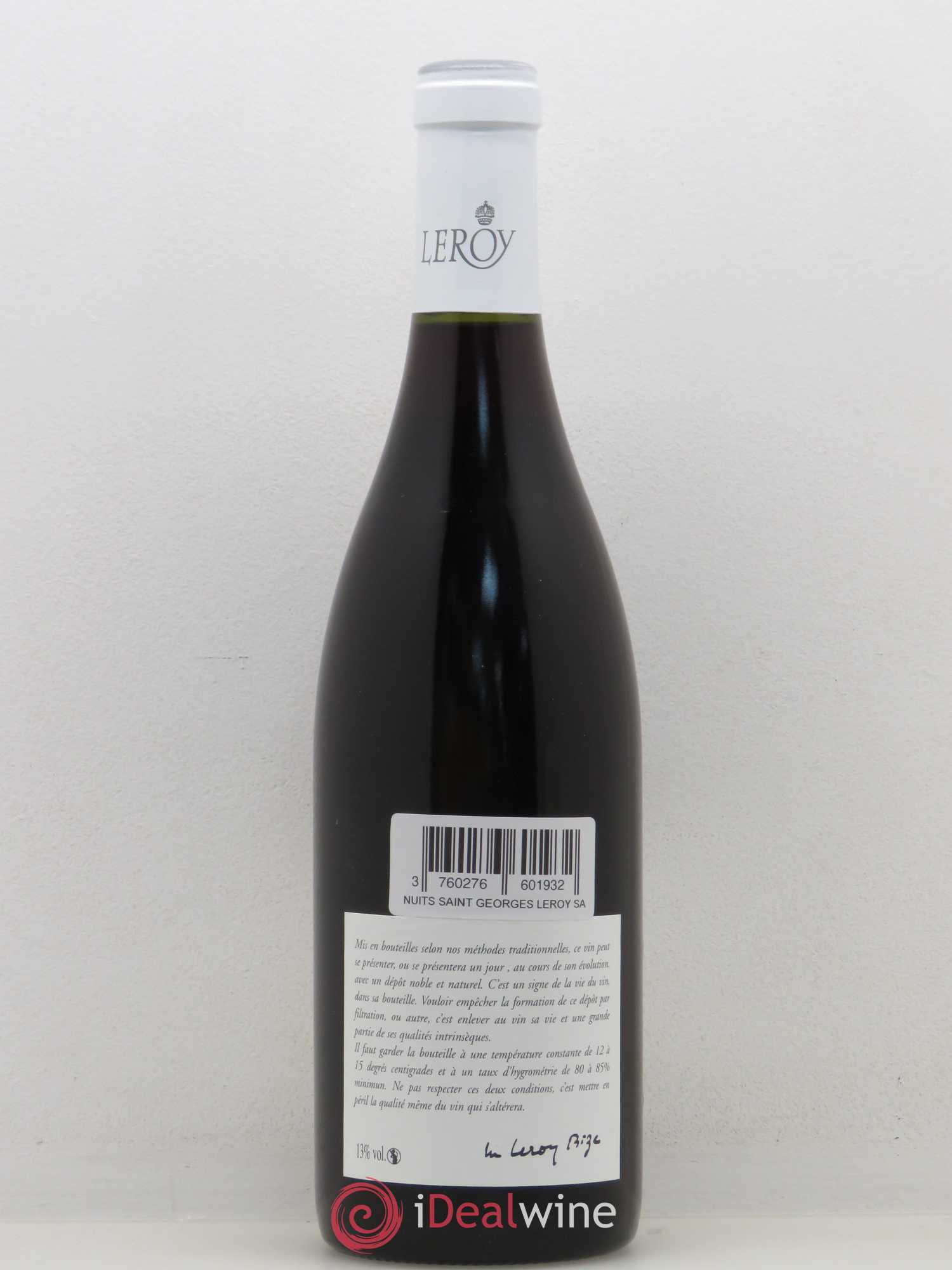 Nuits-Saint-Georges Leroy SA 2011 - Lot de 1 bouteille - 1