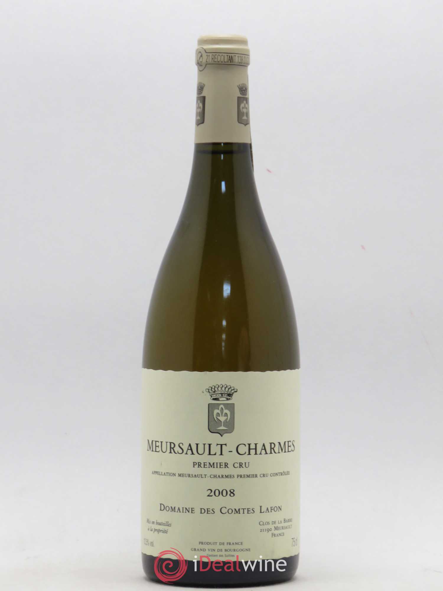 Meursault 1er Cru Charmes Comtes Lafon (Domaine des) 2008 - Lot de 1 bouteille - 0