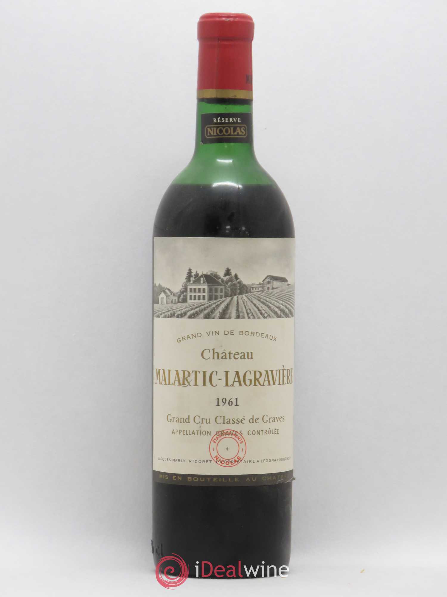 Château Malartic-Lagravière Cru Classé de Graves 1961 - Lot de 1 bouteille - 0