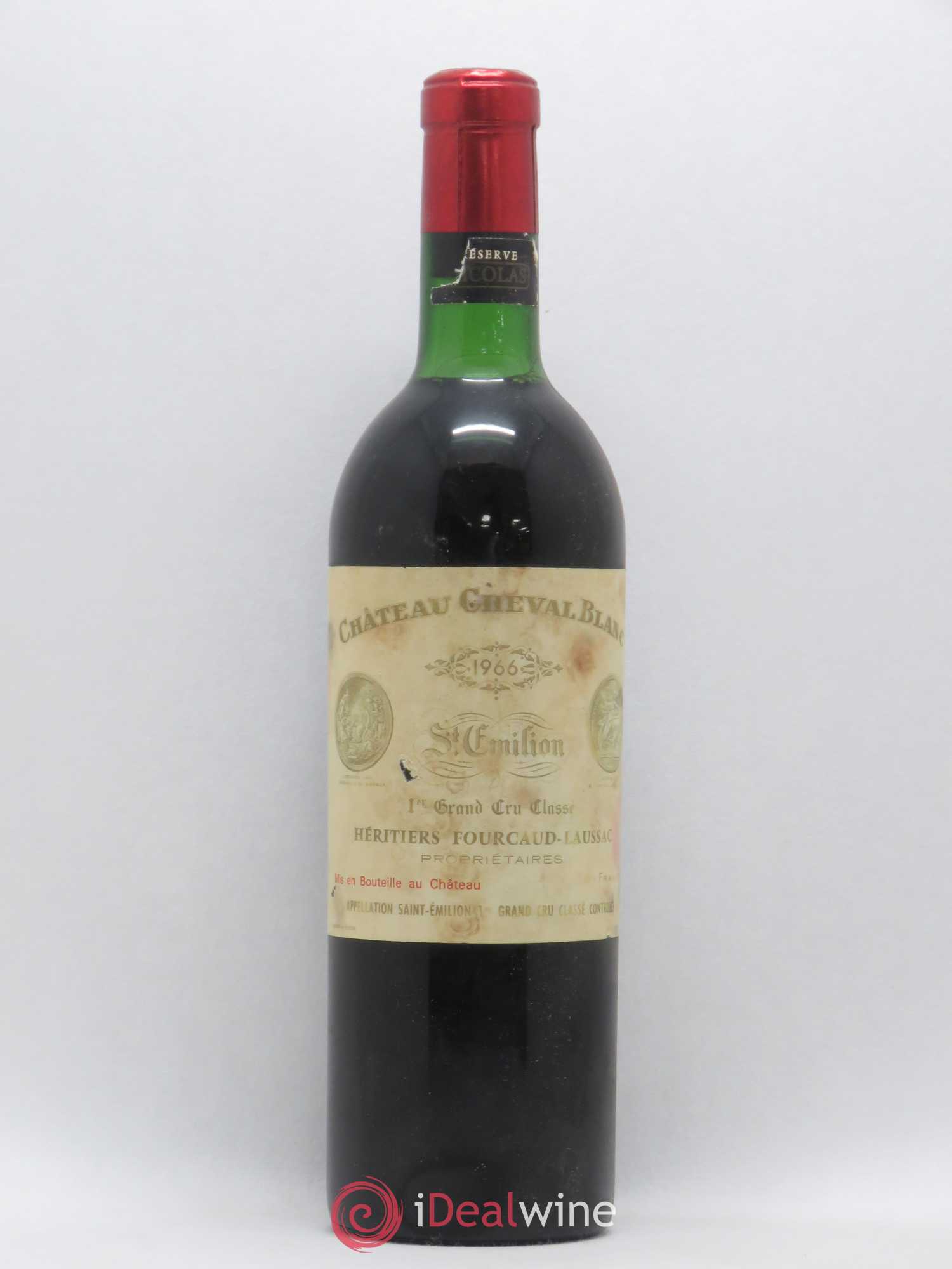 Château Cheval Blanc 1er Grand Cru Classé A 1966 - Lot de 1 bouteille - 0