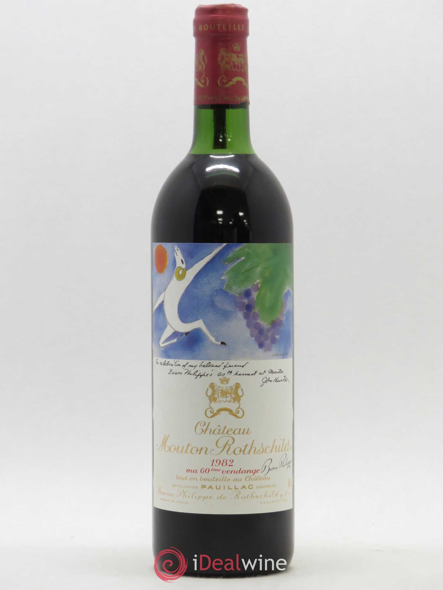 Château Mouton Rothschild 1er Grand Cru Classé 1982 - Lot de 1 bouteille - 0