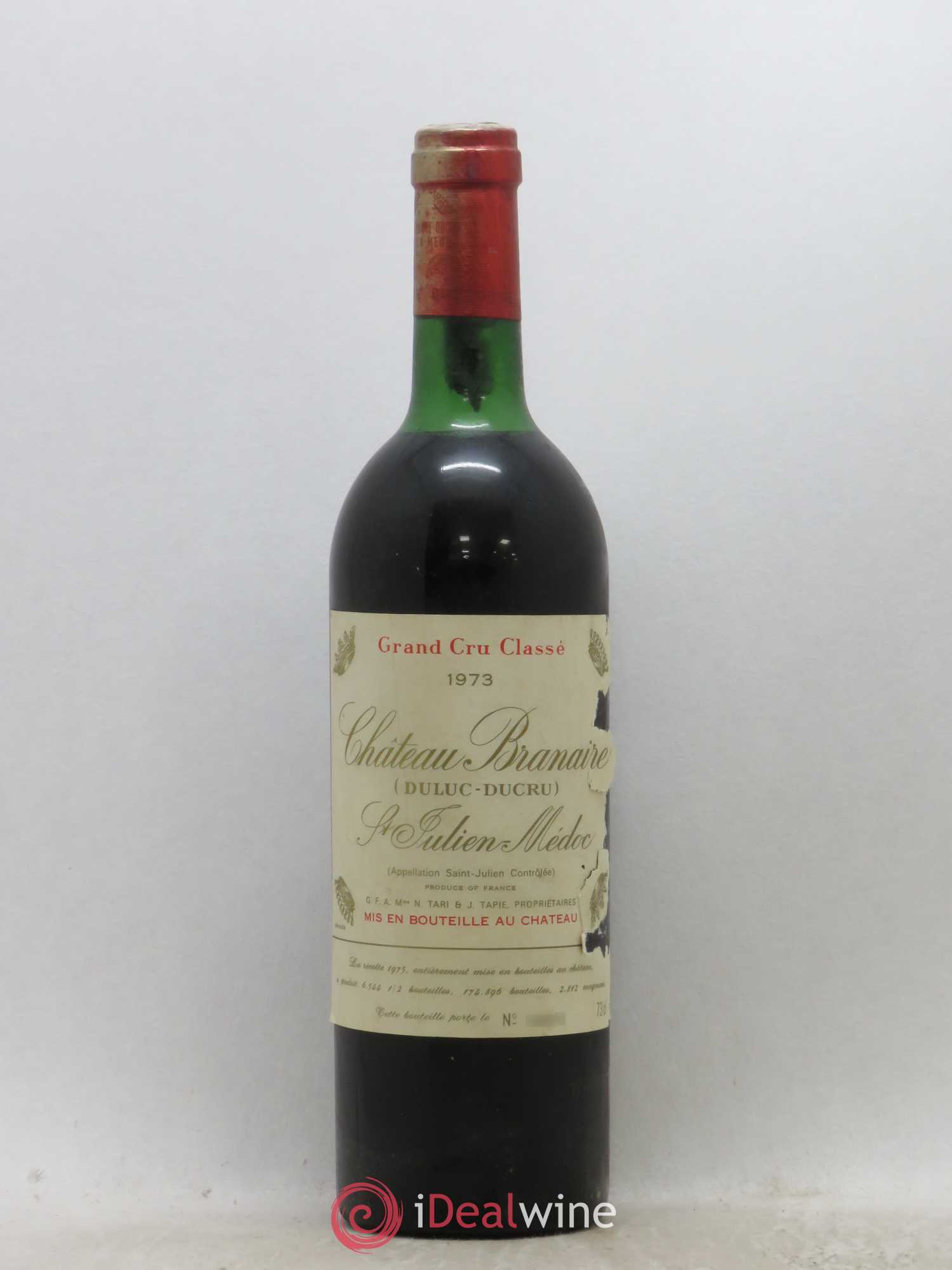 Château Branaire Ducru 4ème Grand Cru Classé 1973 - Lot de 1 bouteille - 0