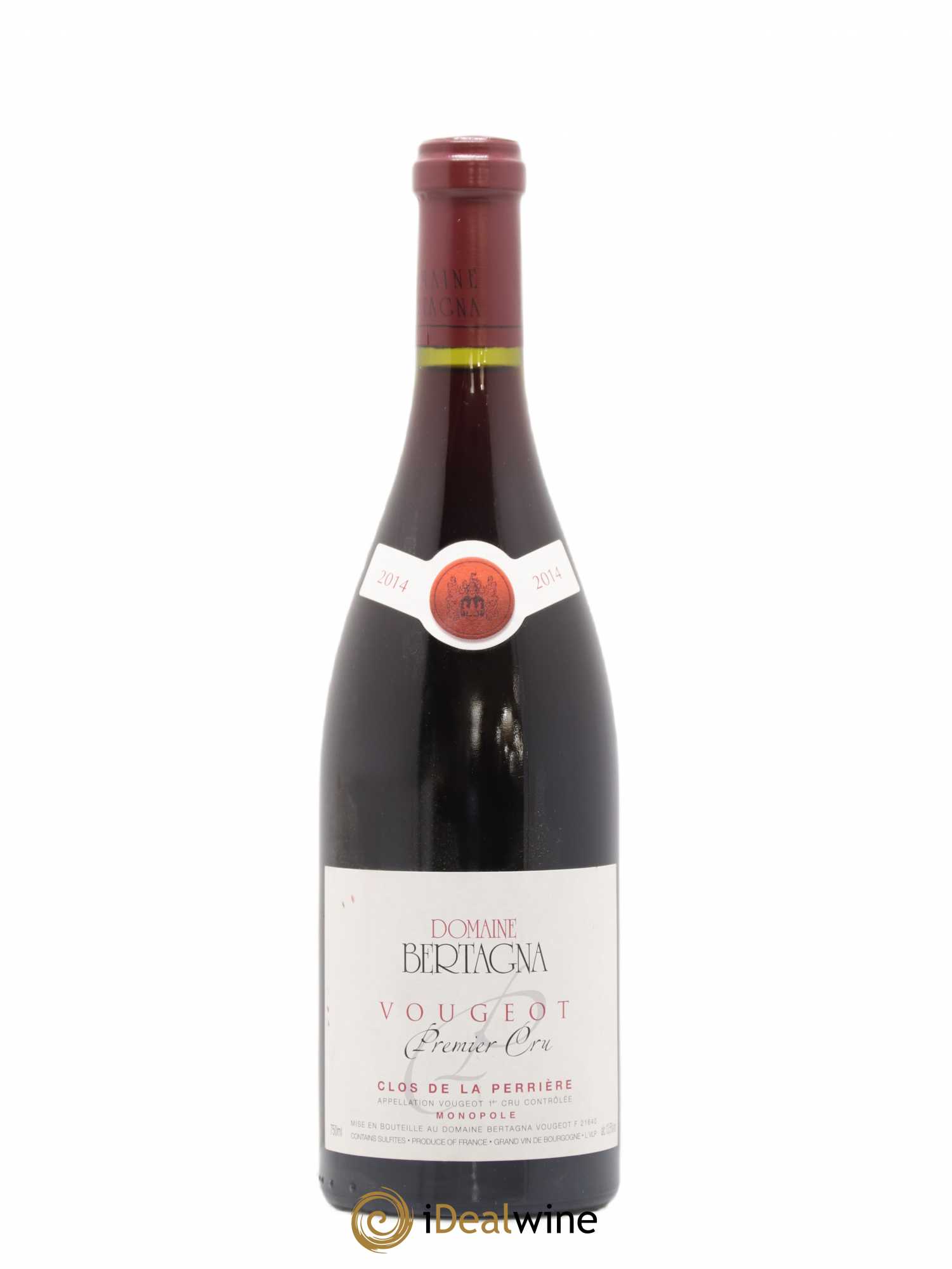 Vougeot 1er Cru Clos de La Perrière Monopole Bertagna 2014 - Lot de 1 bouteille - 0
