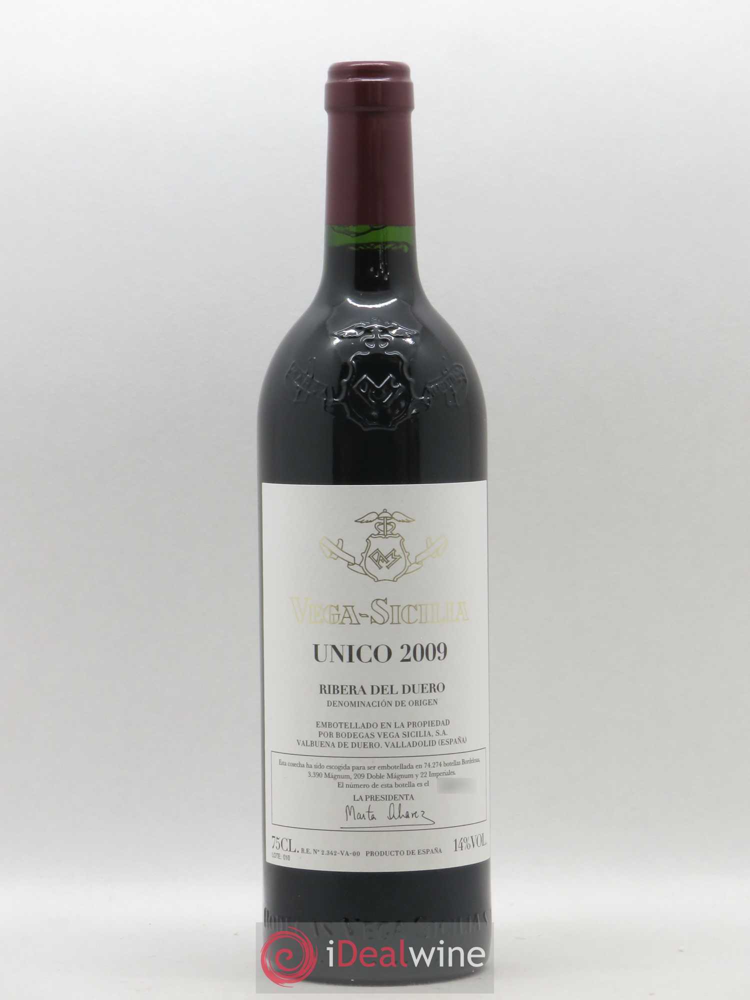 Ribera Del Duero DO Vega Sicilia Unico Famille Alvarez 2009 - Lot de 1 bouteille - 0