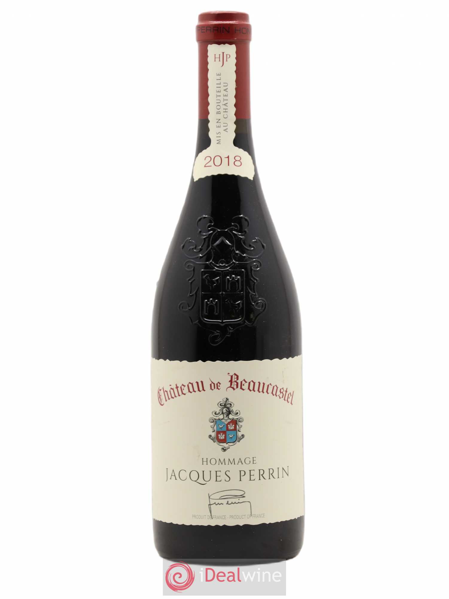 Châteauneuf-du-Pape Château de Beaucastel Hommage à Jacques Perrin Famille Perrin 2018 - Lot de 1 bouteille - 0