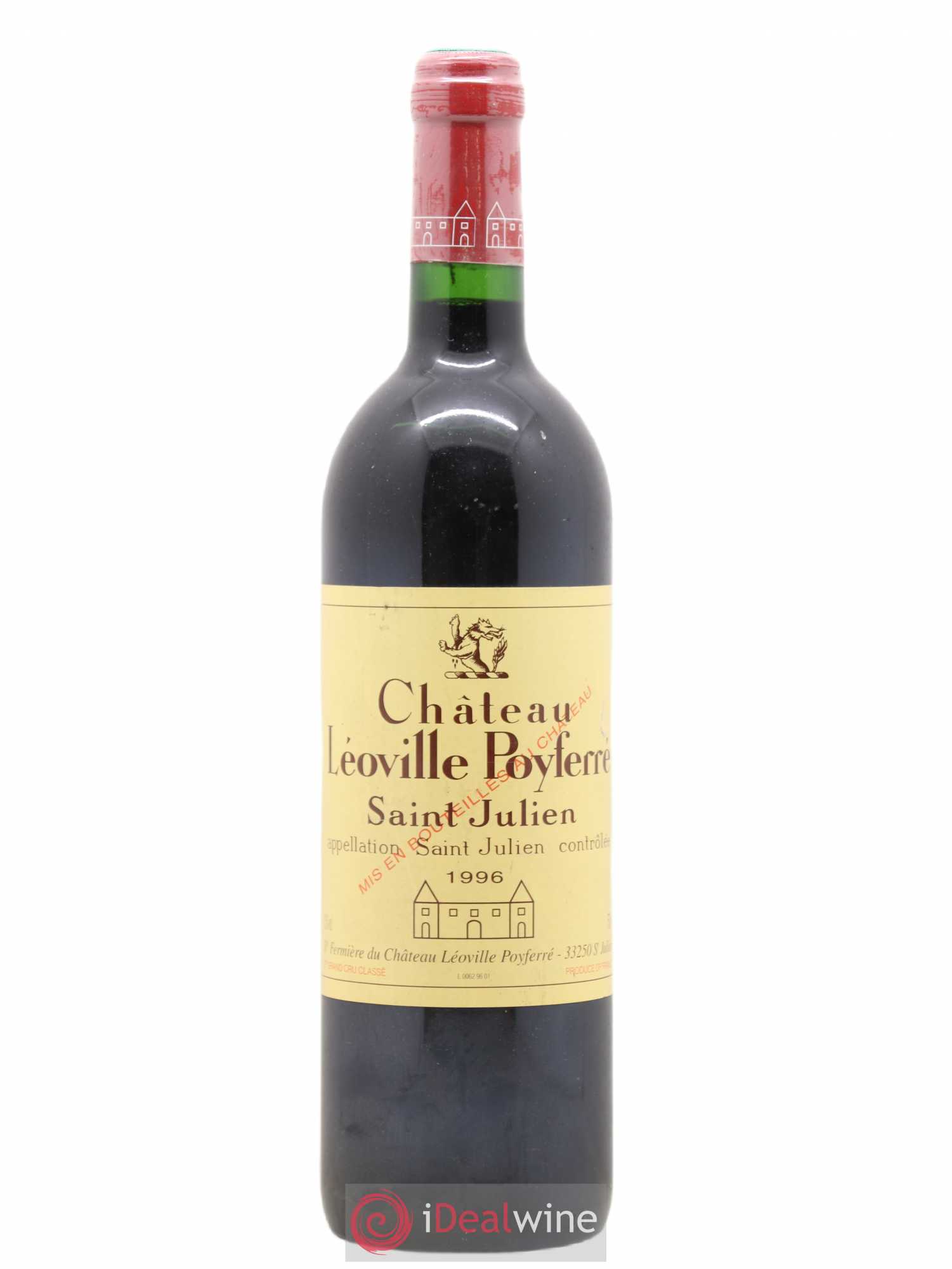 Château Léoville Poyferré 2ème Grand Cru Classé 1996 - Lot de 1 bouteille - 0