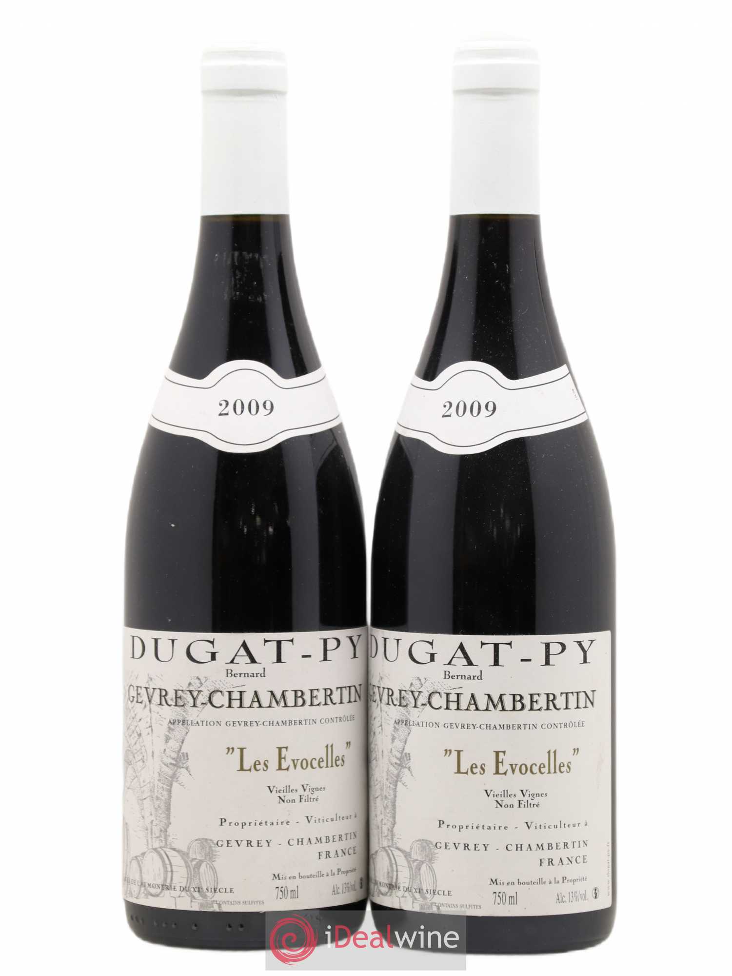 Gevrey-Chambertin Les Evocelles Vieilles Vignes Dugat-Py 2009 - Lot de 2 bouteilles - 0