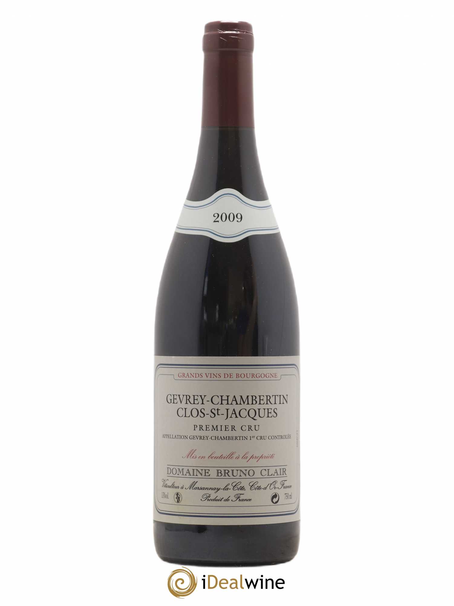 Gevrey-Chambertin 1er Cru Clos Saint-Jacques Bruno Clair (Domaine) 2009 - Lot de 1 bouteille - 0