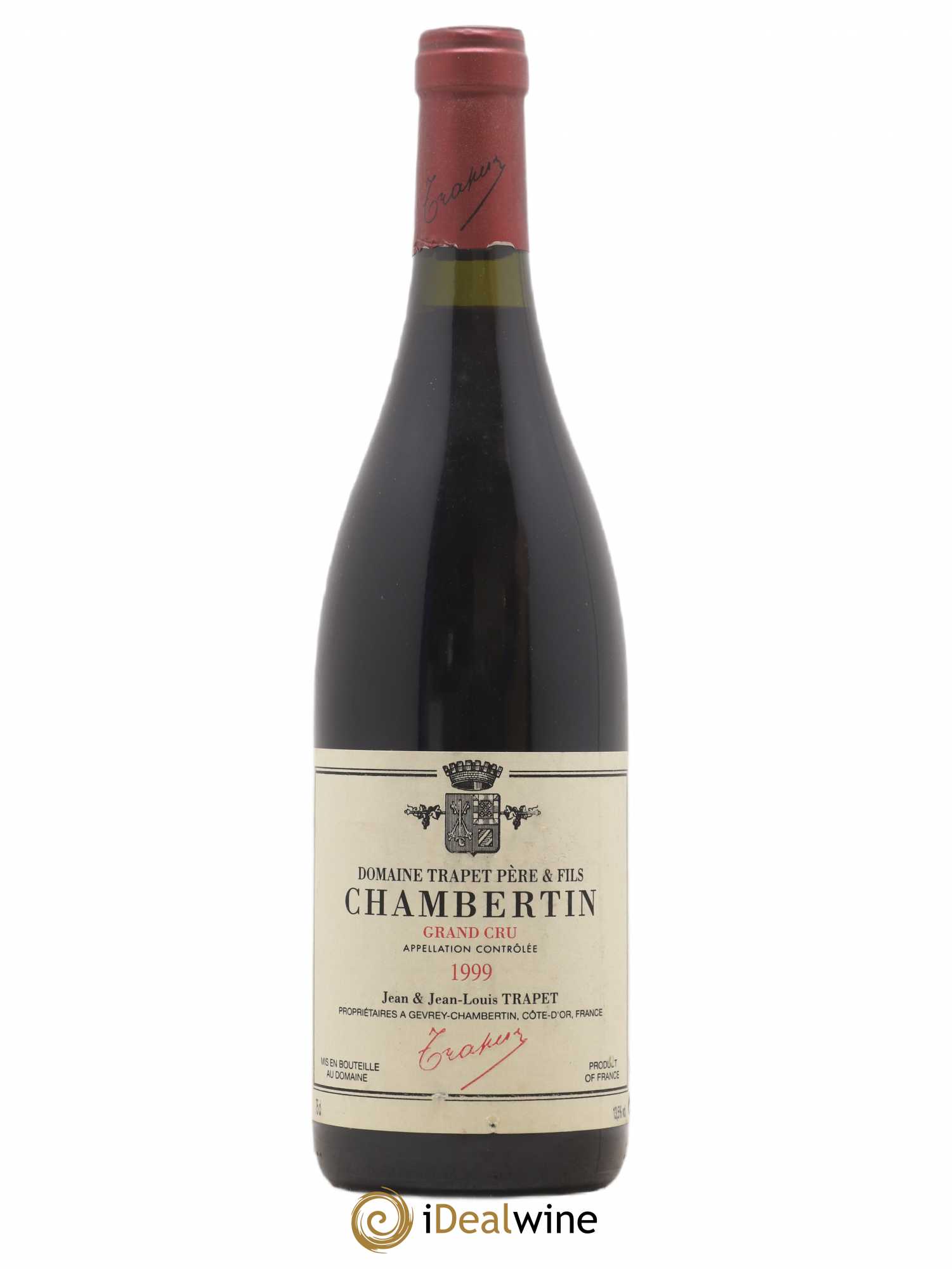 Chambertin Grand Cru Domaine Trapet 1999 - Lot de 1 bouteille - 0