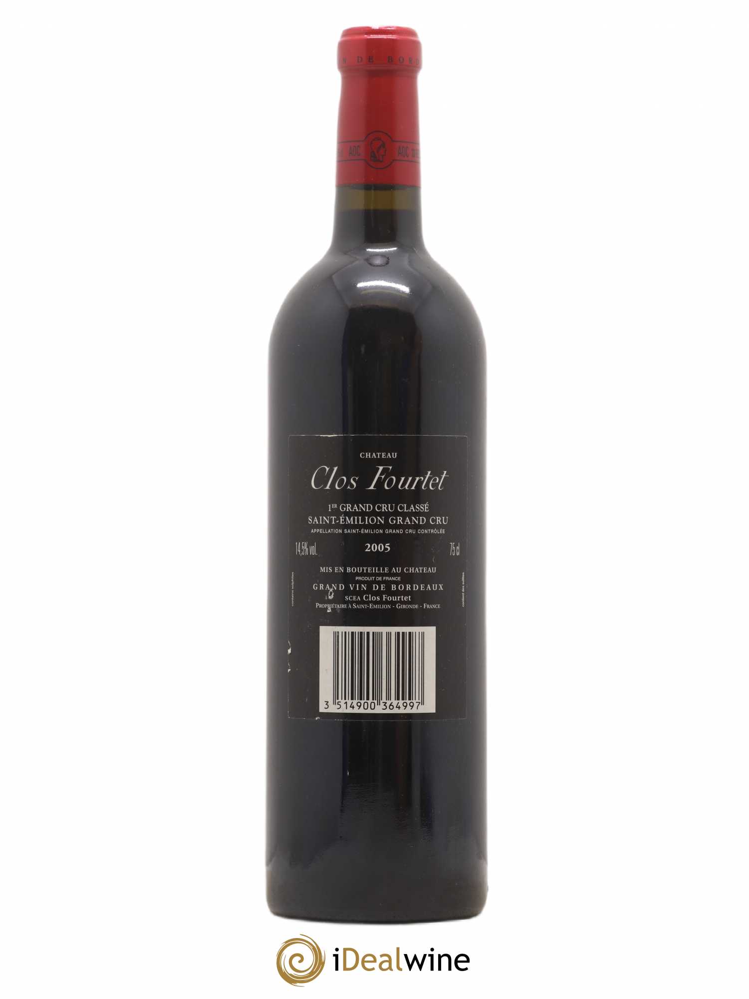 Clos Fourtet 1er Grand Cru Classé B 2005 - Lot de 1 bouteille - 1