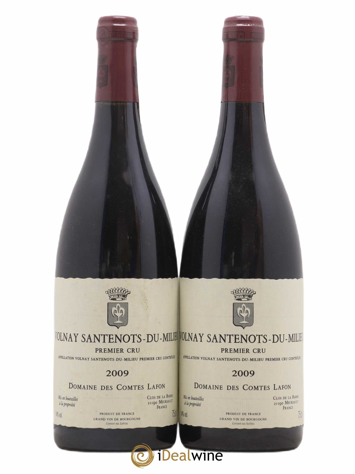 Volnay 1er Cru Santenots du Milieu Comtes Lafon (Domaine des) 2009 - Lot de 2 bouteilles - 0