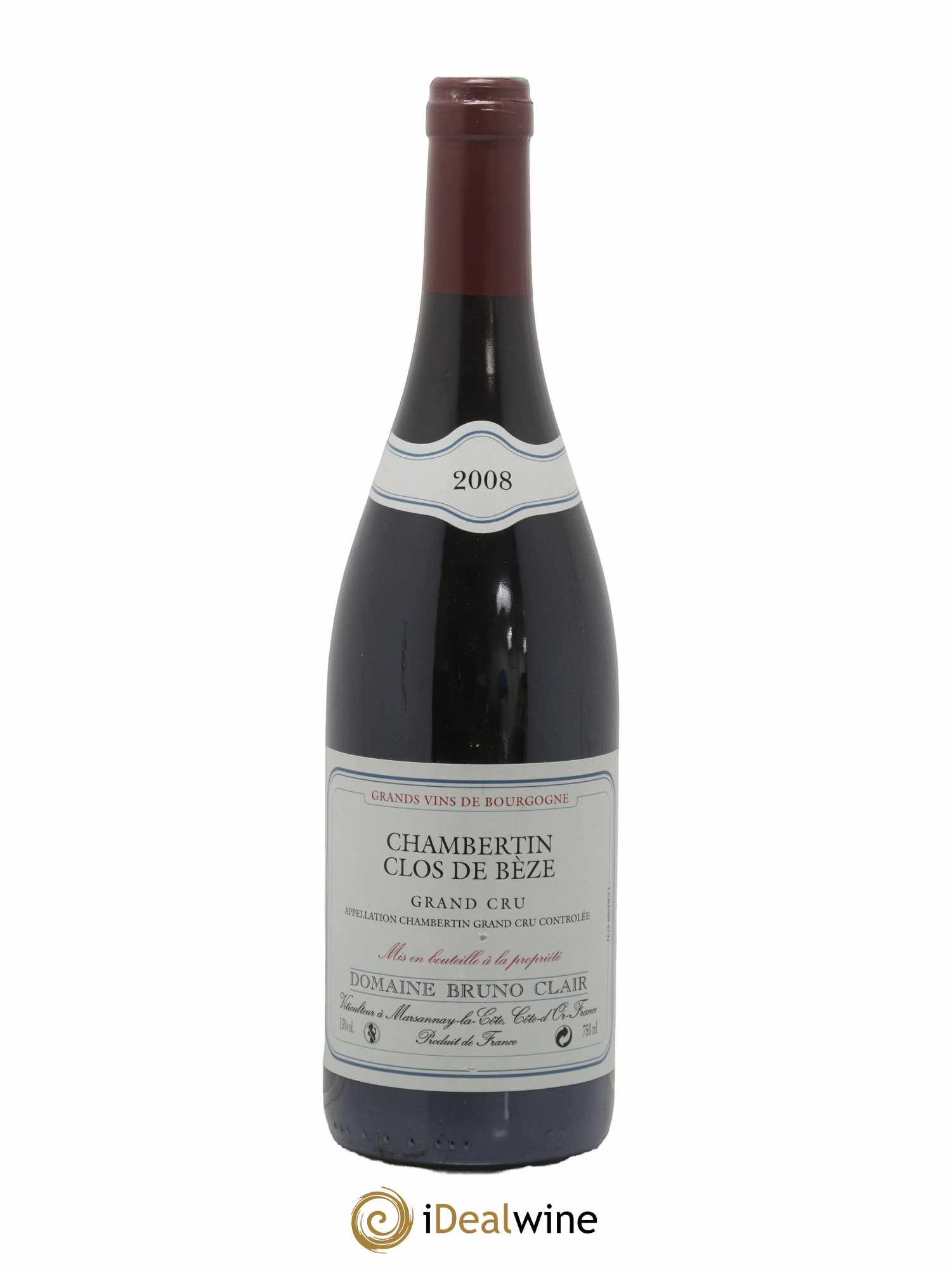 Chambertin Clos de Bèze Grand Cru Bruno Clair (Domaine) 2008 - Lot de 1 bouteille - 0