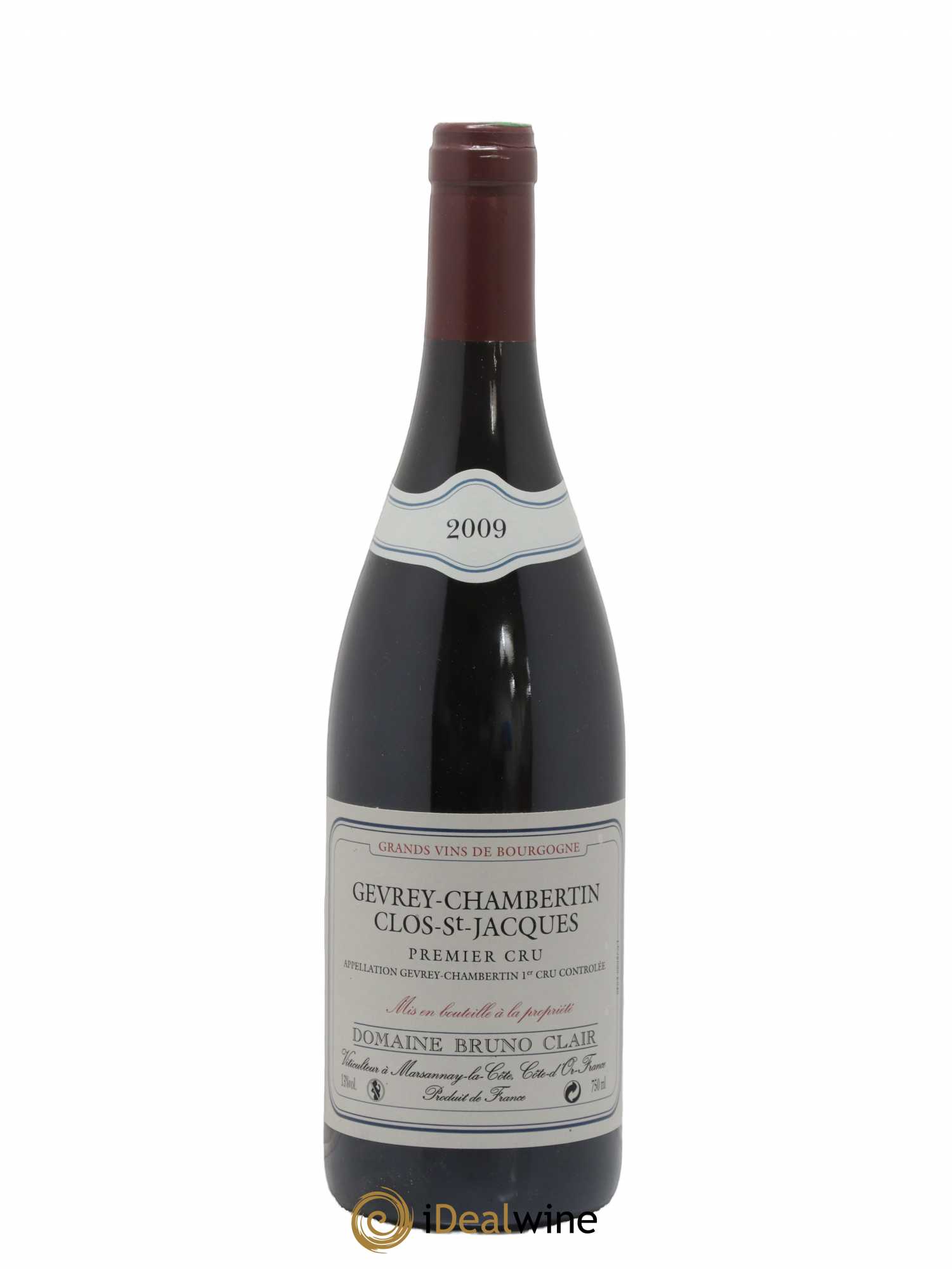 Gevrey-Chambertin 1er Cru Clos Saint-Jacques Bruno Clair (Domaine) 2009 - Lot de 1 bouteille - 0