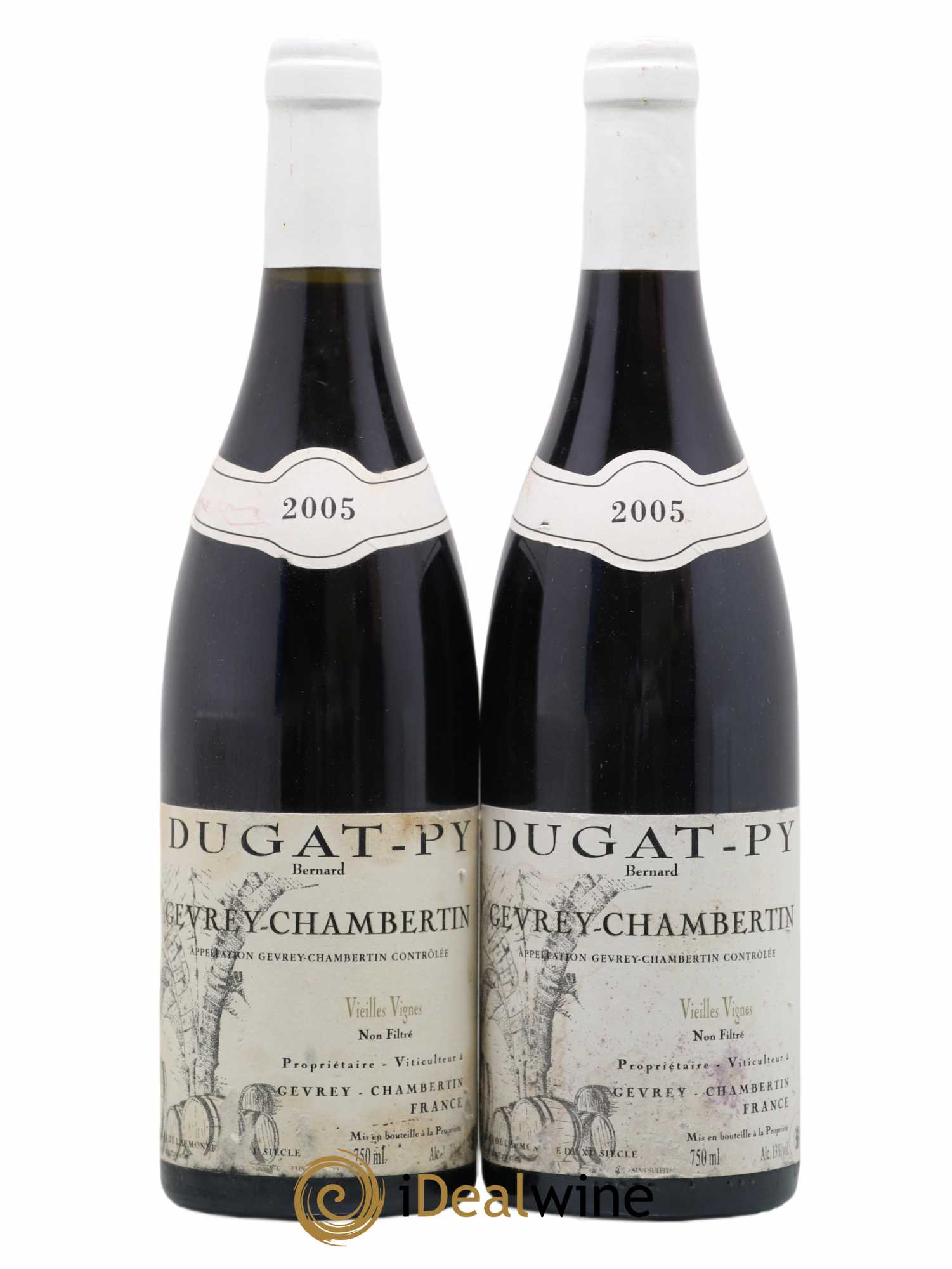Gevrey-Chambertin Vieilles Vignes Dugat-Py 2005 - Lot de 2 bouteilles - 0