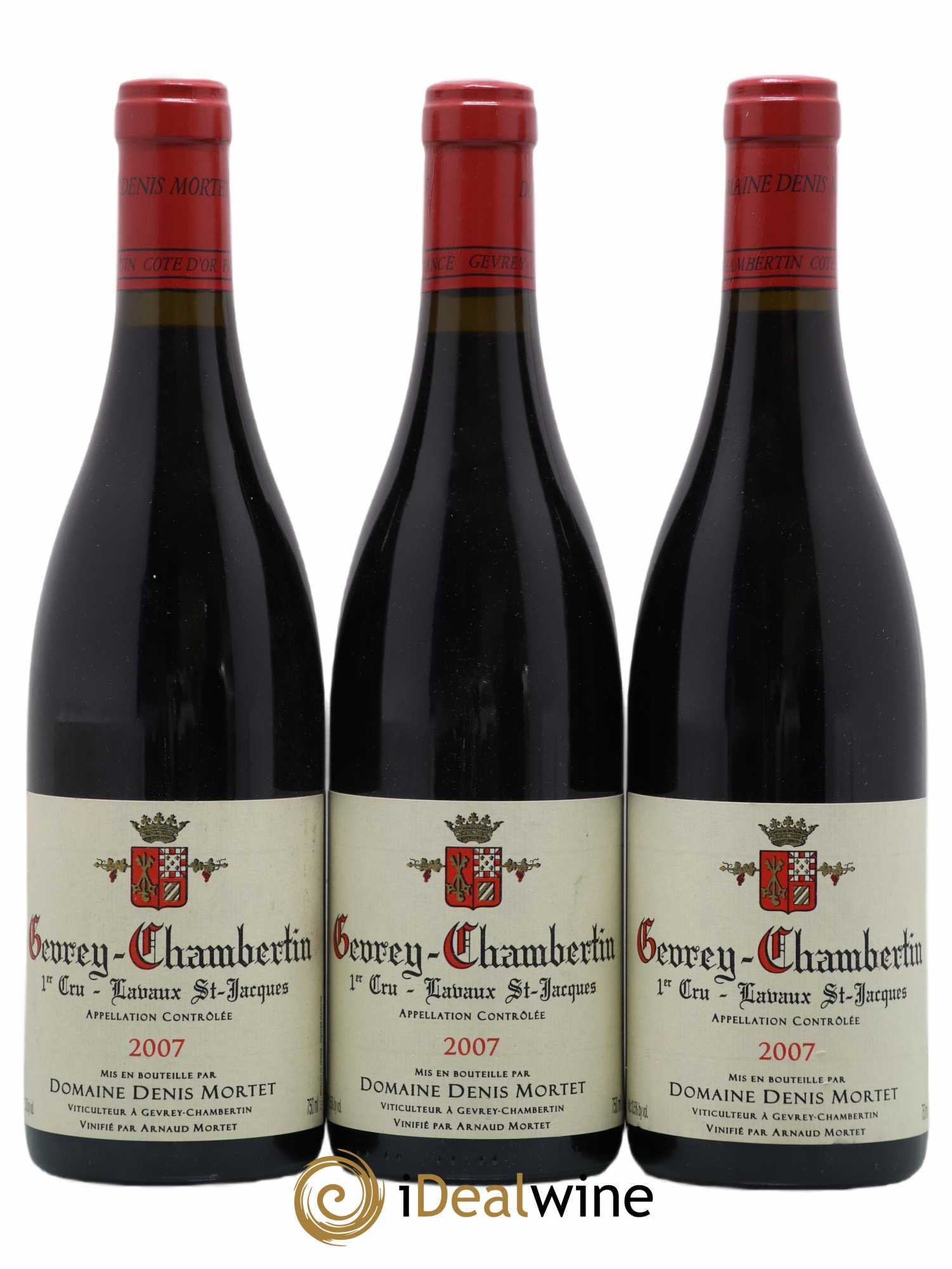 Gevrey-Chambertin 1er Cru Lavaux Saint Jacques Denis Mortet (Domaine) 2007 - Lotto di 3 bottiglie - 0