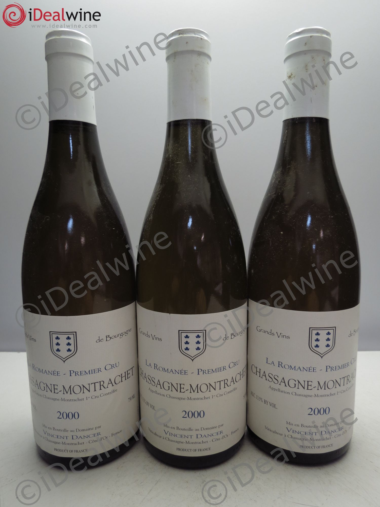 Chassagne-Montrachet 1er Cru La Romanée Vincent Dancer 2000 - Lot de 3 bouteilles - 0