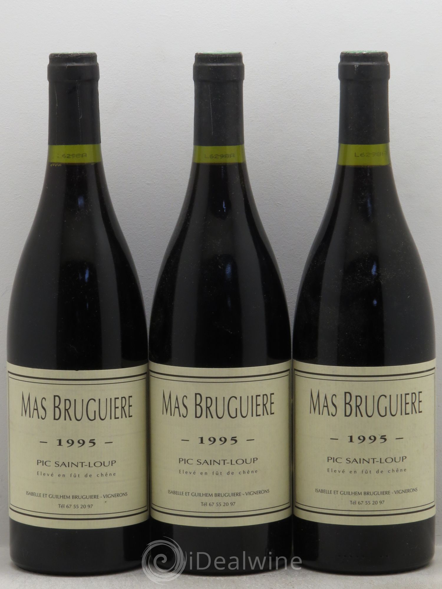 Coteaux du Languedoc Pic Saint Loup Mas Bruguière 1995 - Posten von 3 Flaschen - 0