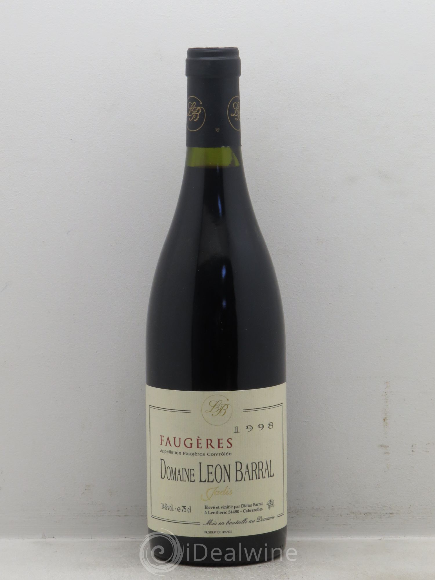 Faugères Jadis Domaine Léon Barral 1998 - Lot de 1 bouteille - 0