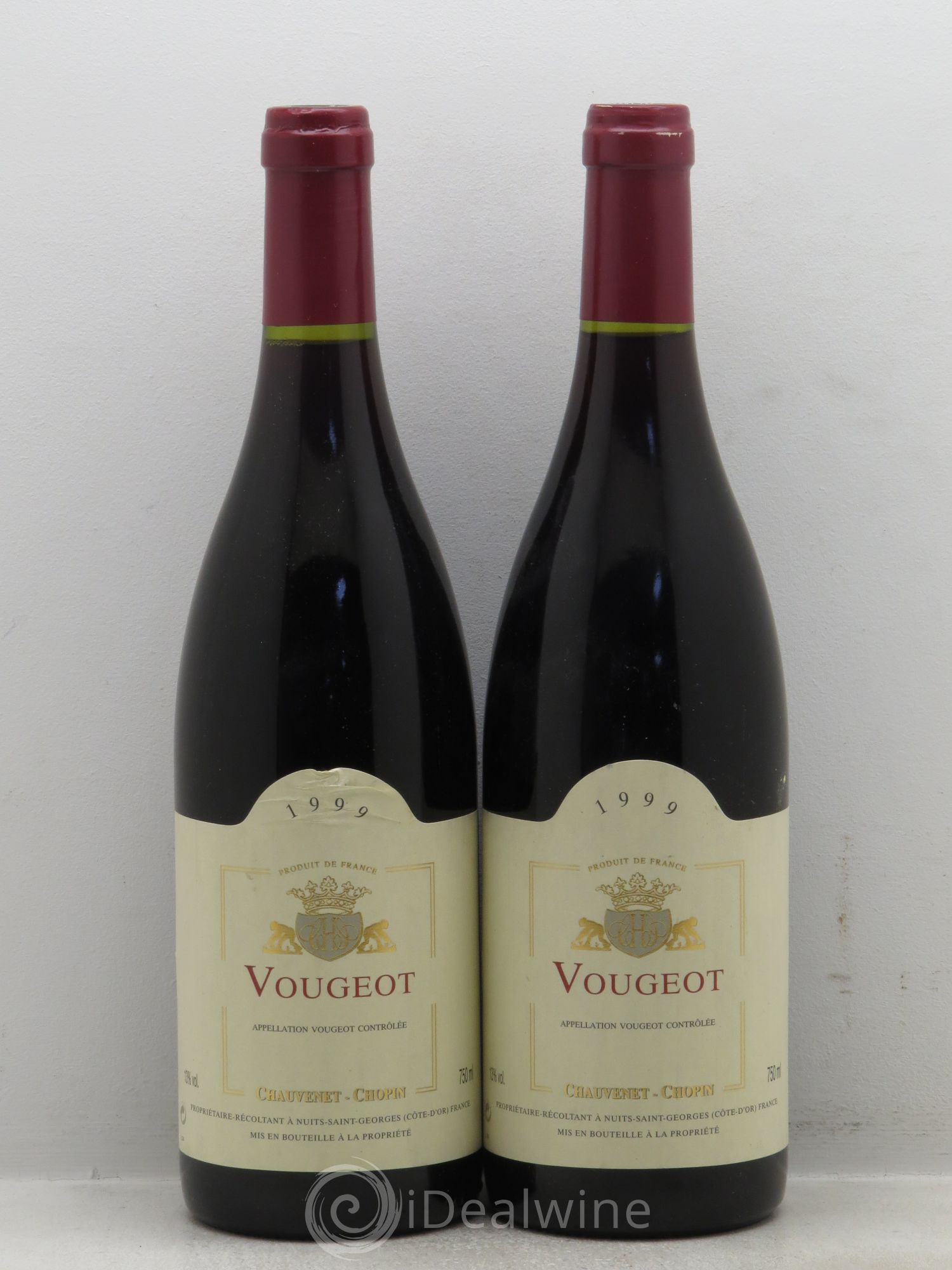 Vougeot Chauvenet Chopin 1999 - Lot de 2 bouteilles - 0