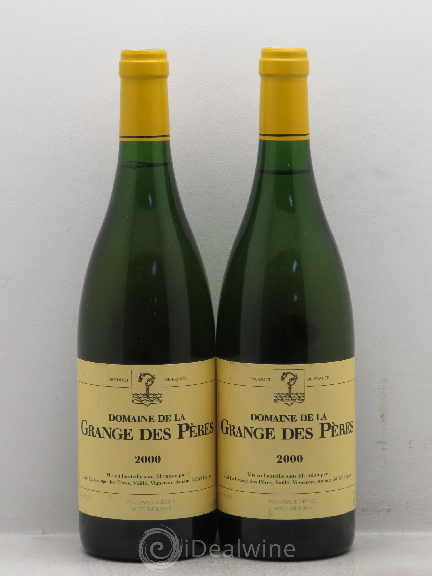 Pays d'Hérault Grange des Pères Laurent Vaillé 2000 - Lot de 2 bouteilles - 0