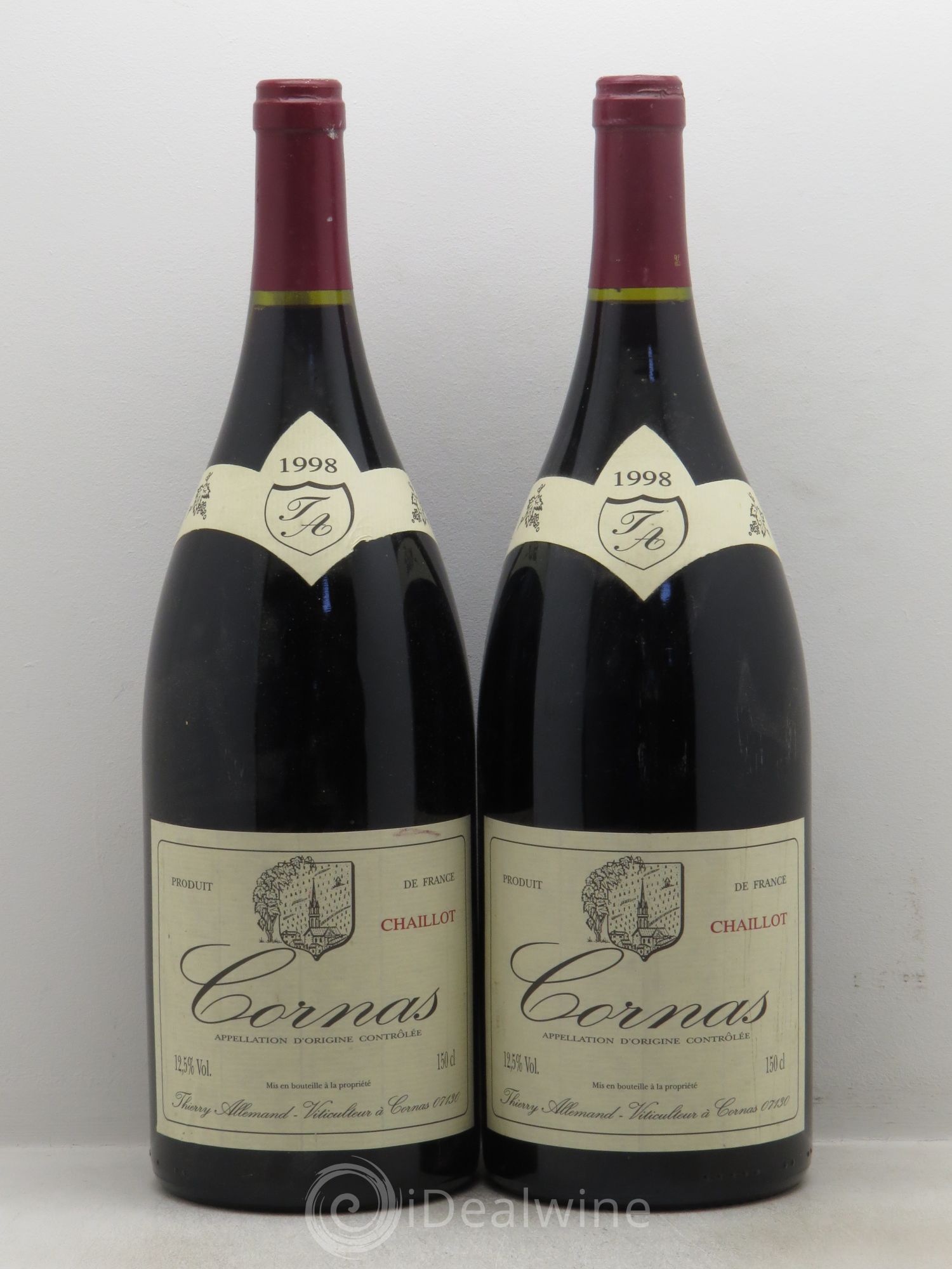 Cornas Thierry Allemand Chaillots 1998 - Lot de 2 magnums - 0