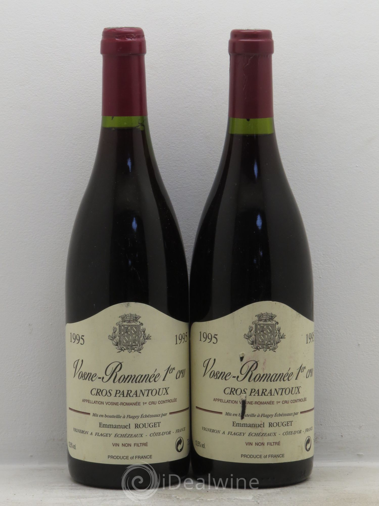 Vosne-Romanée 1er Cru Cros Parantoux Emmanuel Rouget 1995 - Lot de 2 bouteilles - 0