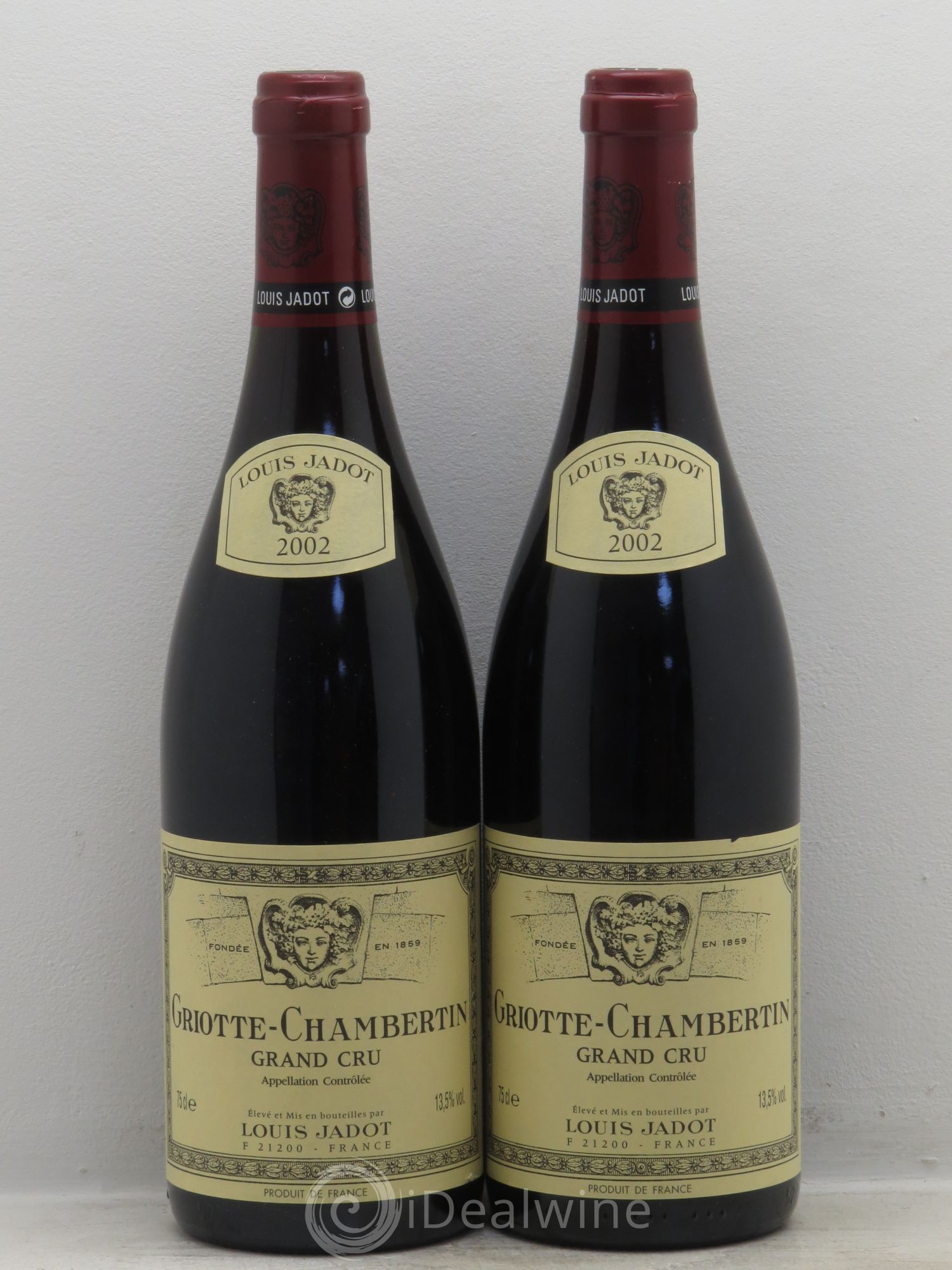 Griotte-Chambertin Grand Cru Maison Louis Jadot 2002 - Lot de 2 bouteilles - 0