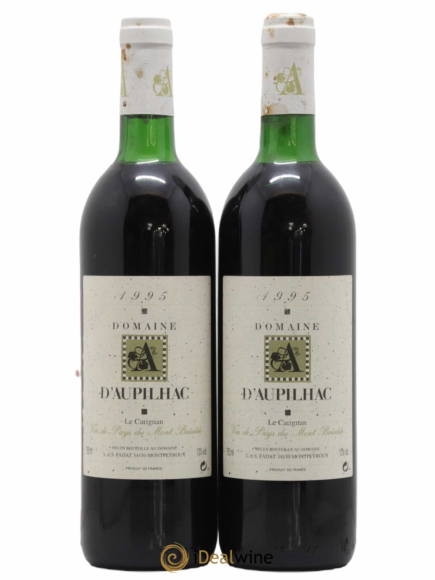 Vin de France Aupilhac (Domaine d') Le Carignan Sylvain Fadat 1995 - Lot de 2 bouteilles - 0
