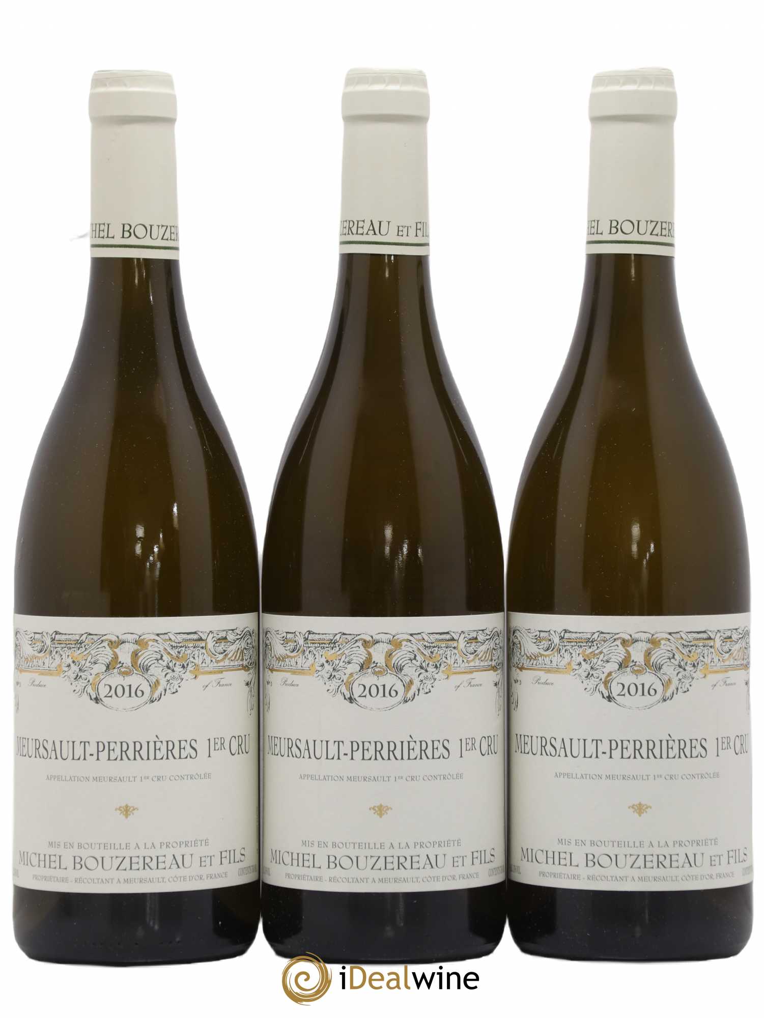 Meursault 1er Cru Perrières Michel Bouzereau et Fils (Domaine) 2016 - Lot de 3 bouteilles - 0