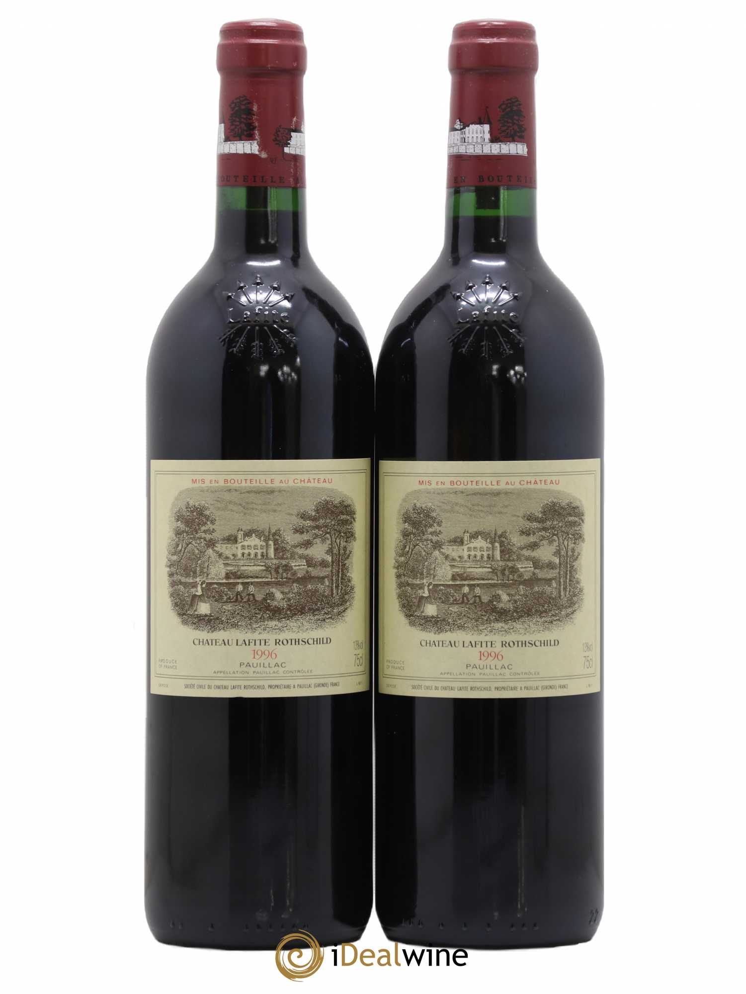 Château Lafite Rothschild 1er Grand Cru Classé 1996 - Lot de 2 bouteilles - 0