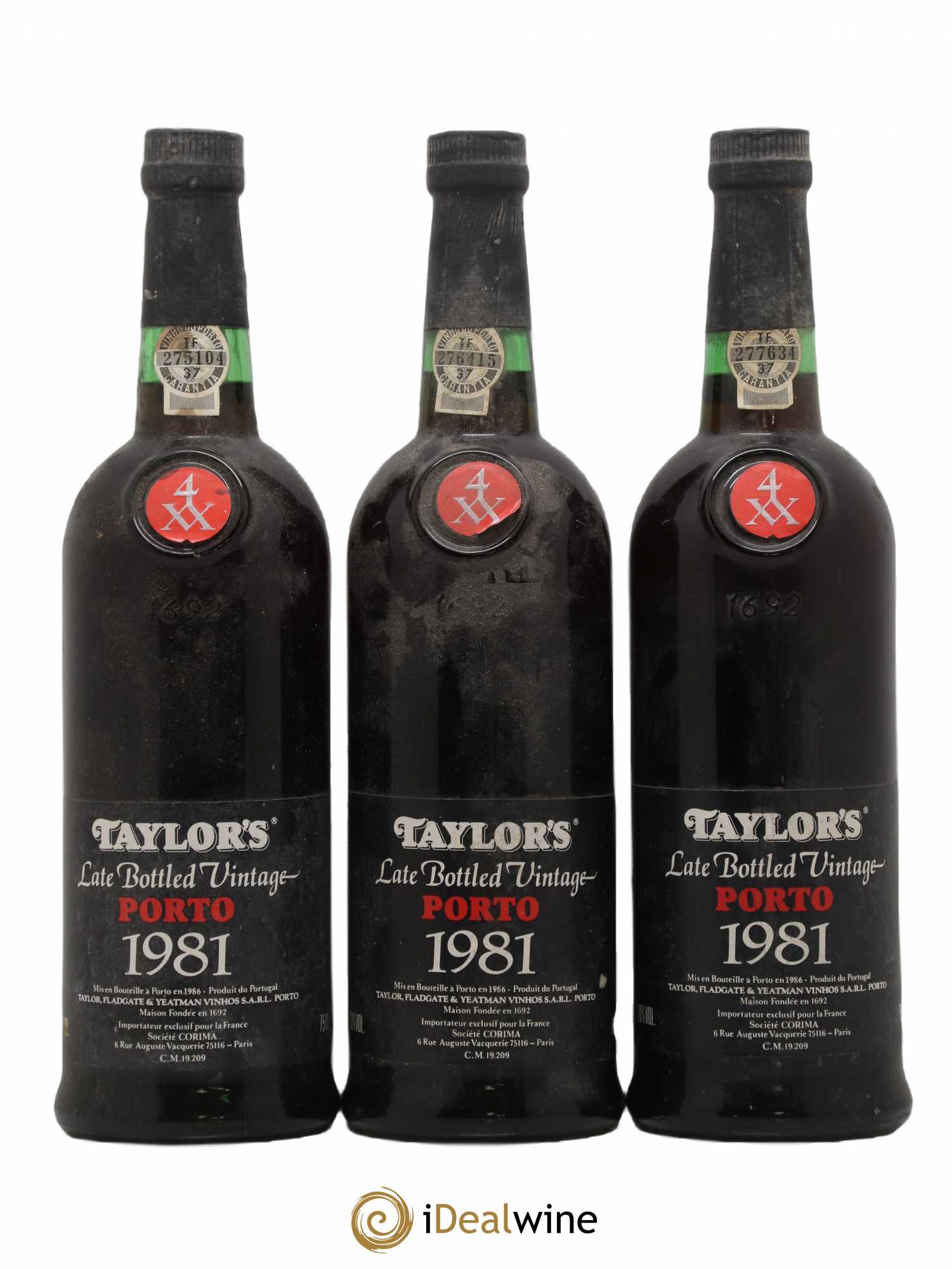 Porto Taylor's Late Bottled Vintage 1981 - Lot de 3 bouteilles - 0