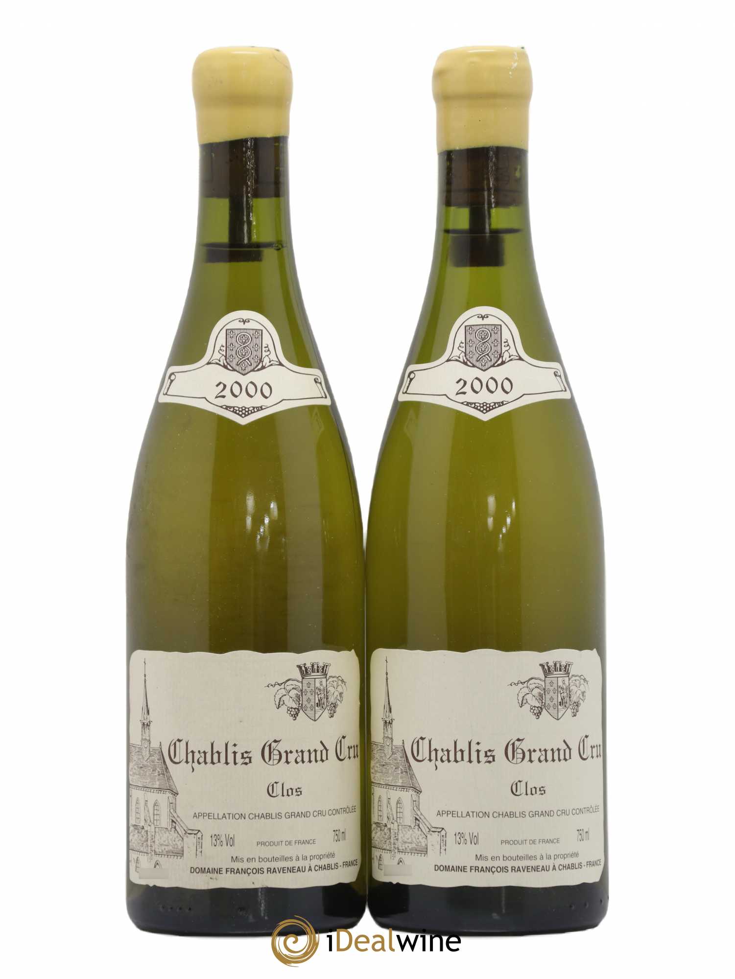 Chablis Grand Cru Clos Raveneau (Domaine) 2000 - Lot de 2 bouteilles - 0