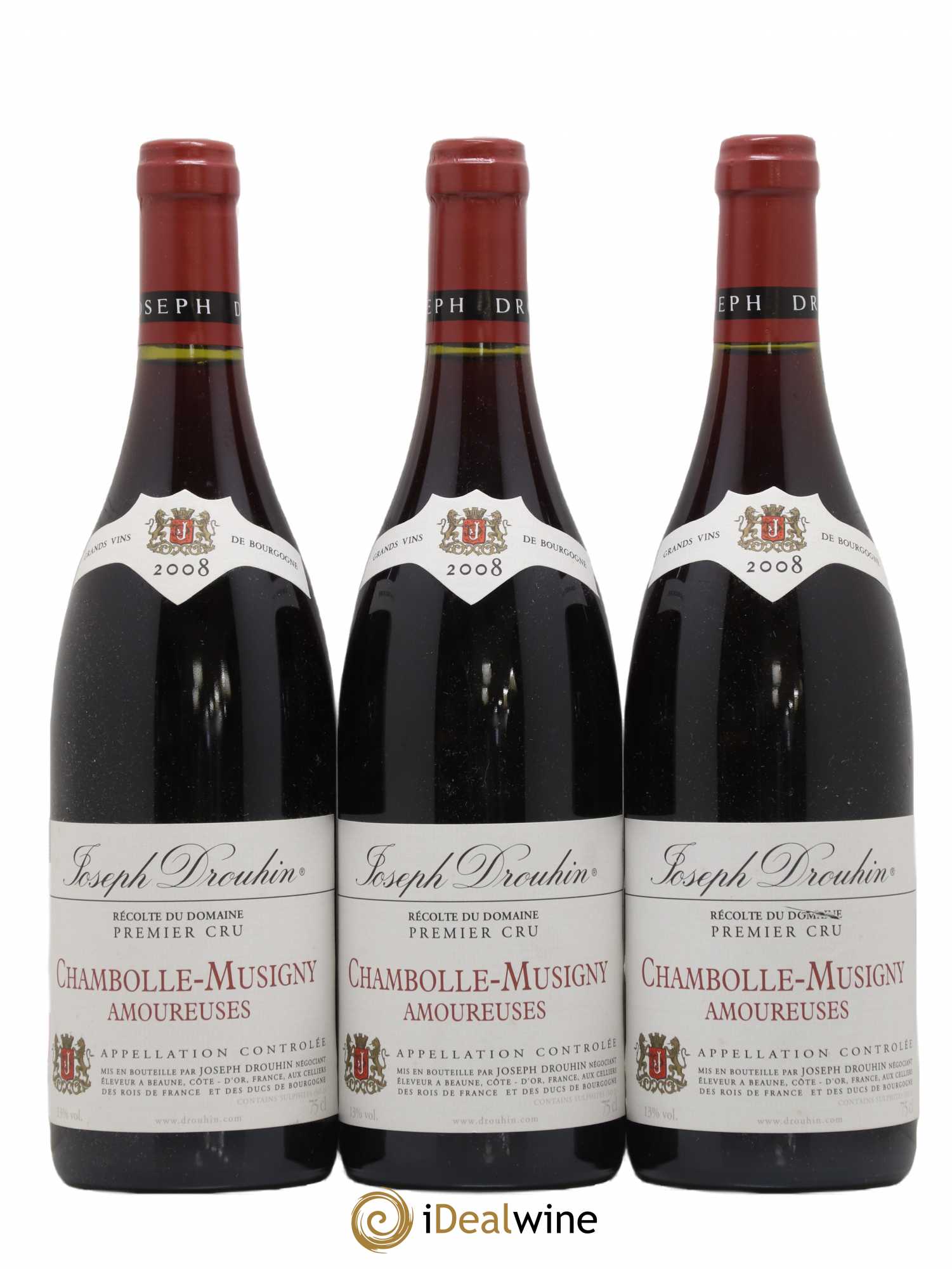 Chambolle-Musigny 1er Cru Les Amoureuses Joseph Drouhin 2008 - Lot de 3 bouteilles - 0