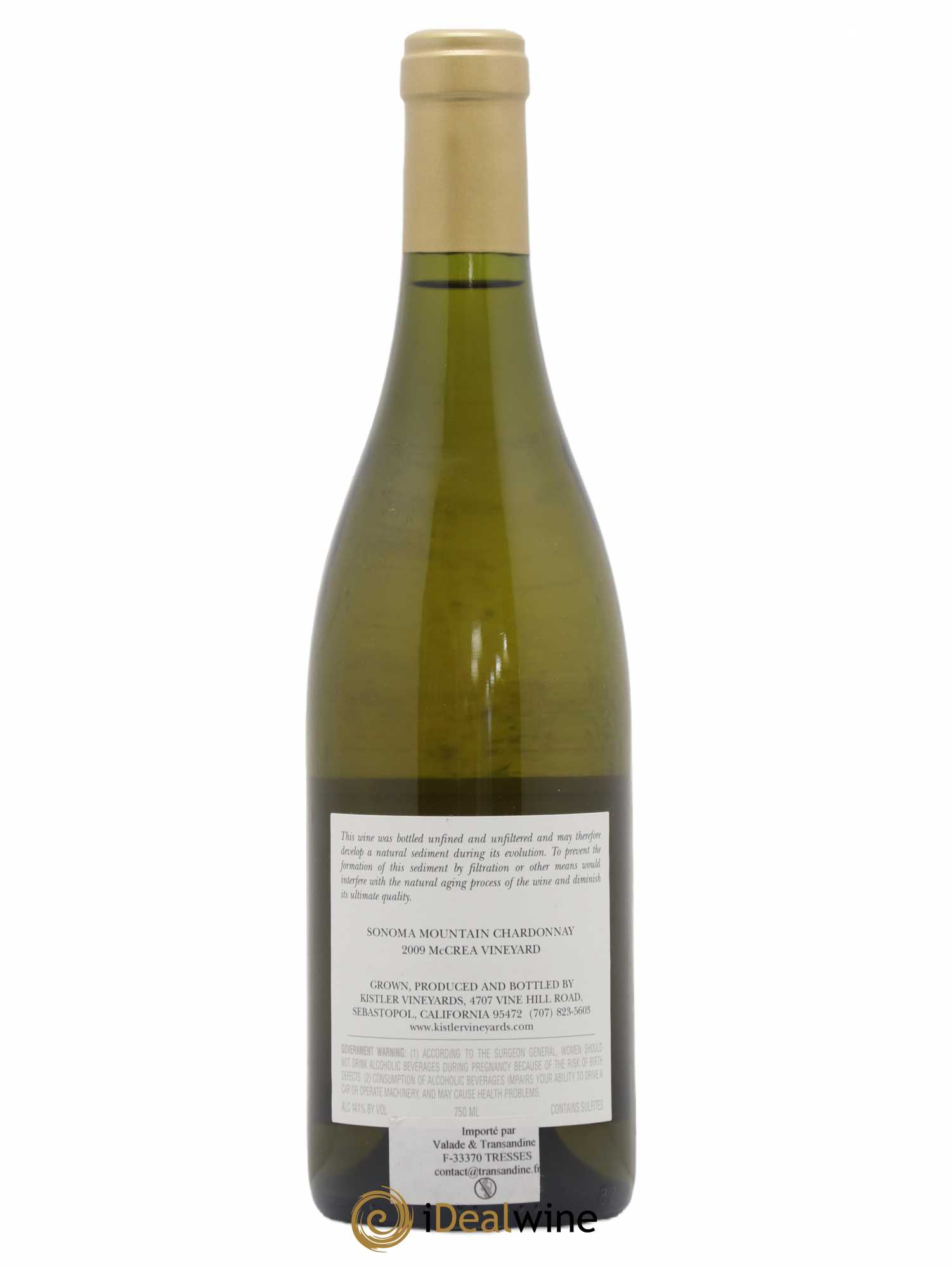 Sonoma Mountain Mc Crea Vineyard Chardonnay Kistler 2009 - Lot de 1 bouteille - 1