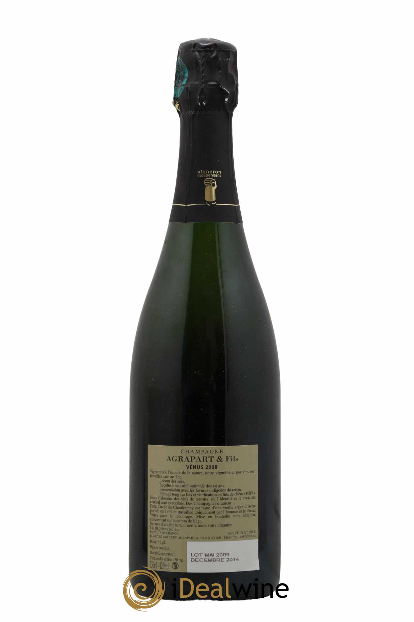 Vénus Blanc de Blancs Brut Nature Pascal Agrapart 2008 - Lot de 1 bouteille - 1