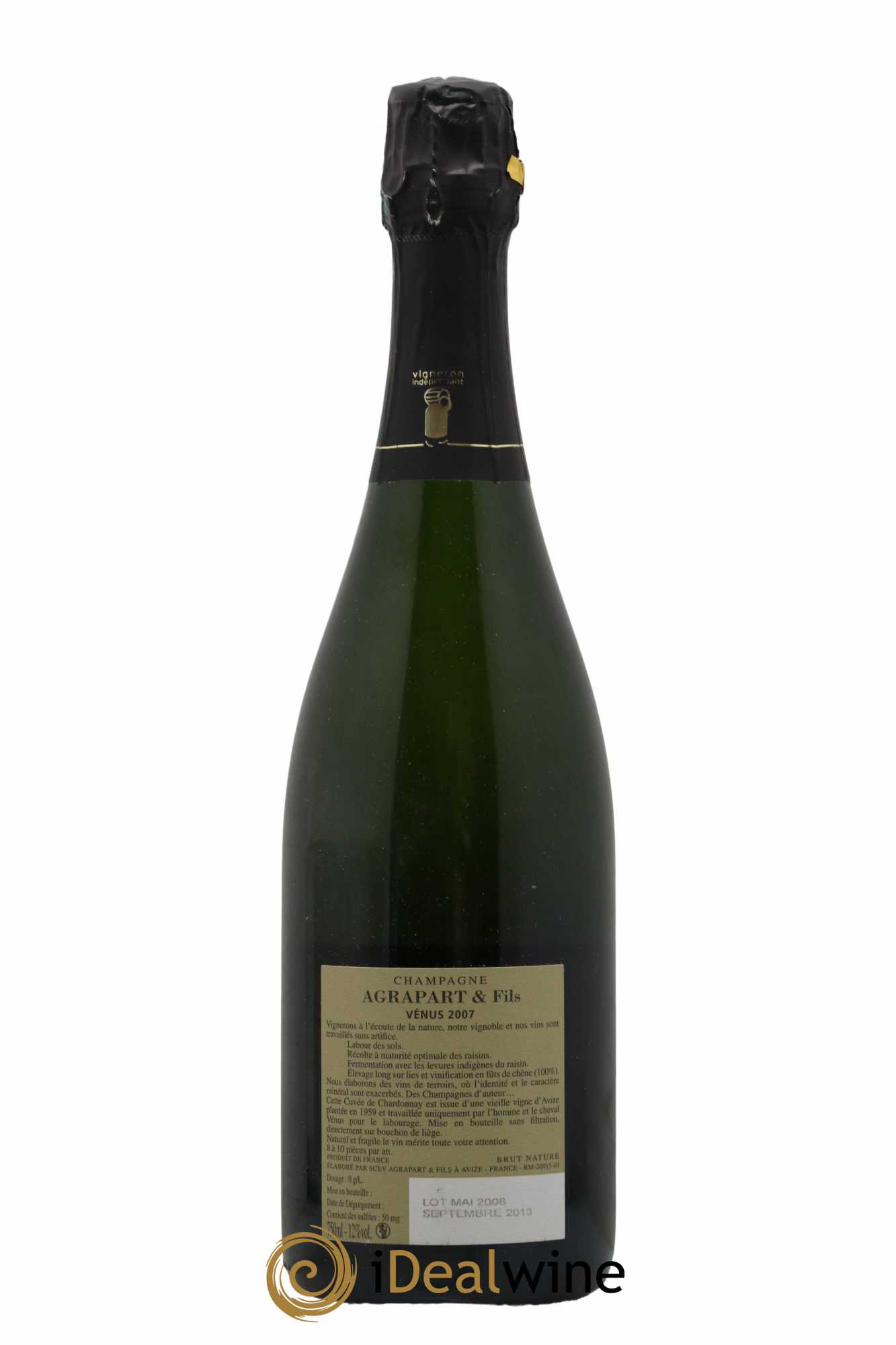 Vénus Blanc de Blancs Brut Nature Pascal Agrapart 2007 - Lot de 1 bouteille - 1