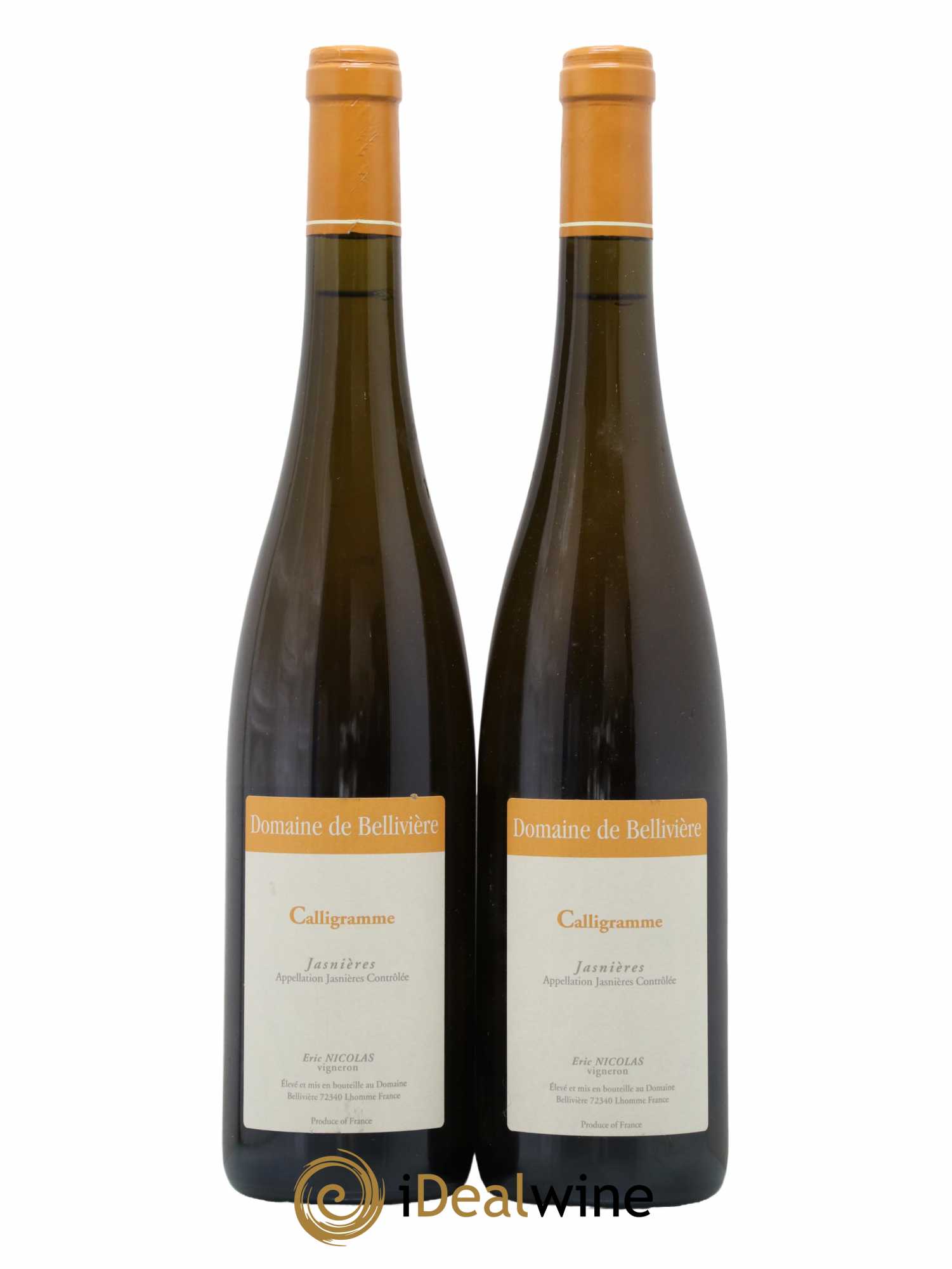 Jasnières Calligramme Domaine de Bellivière 2017 - Lot de 2 bouteilles - 0