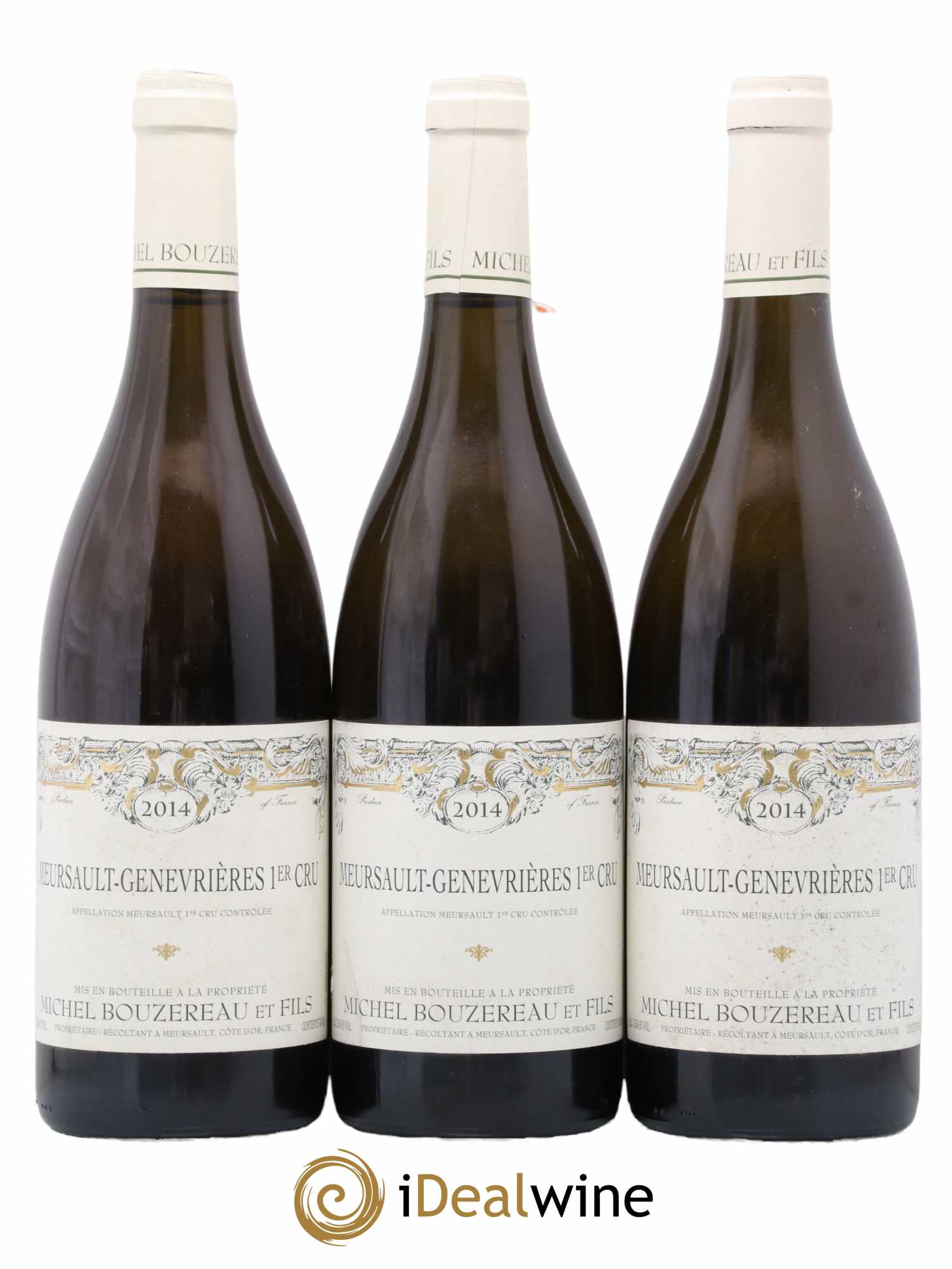 Meursault 1er Cru Les Genevrières Michel Bouzereau et Fils (Domaine) 2014 - Lot de 3 bouteilles - 0