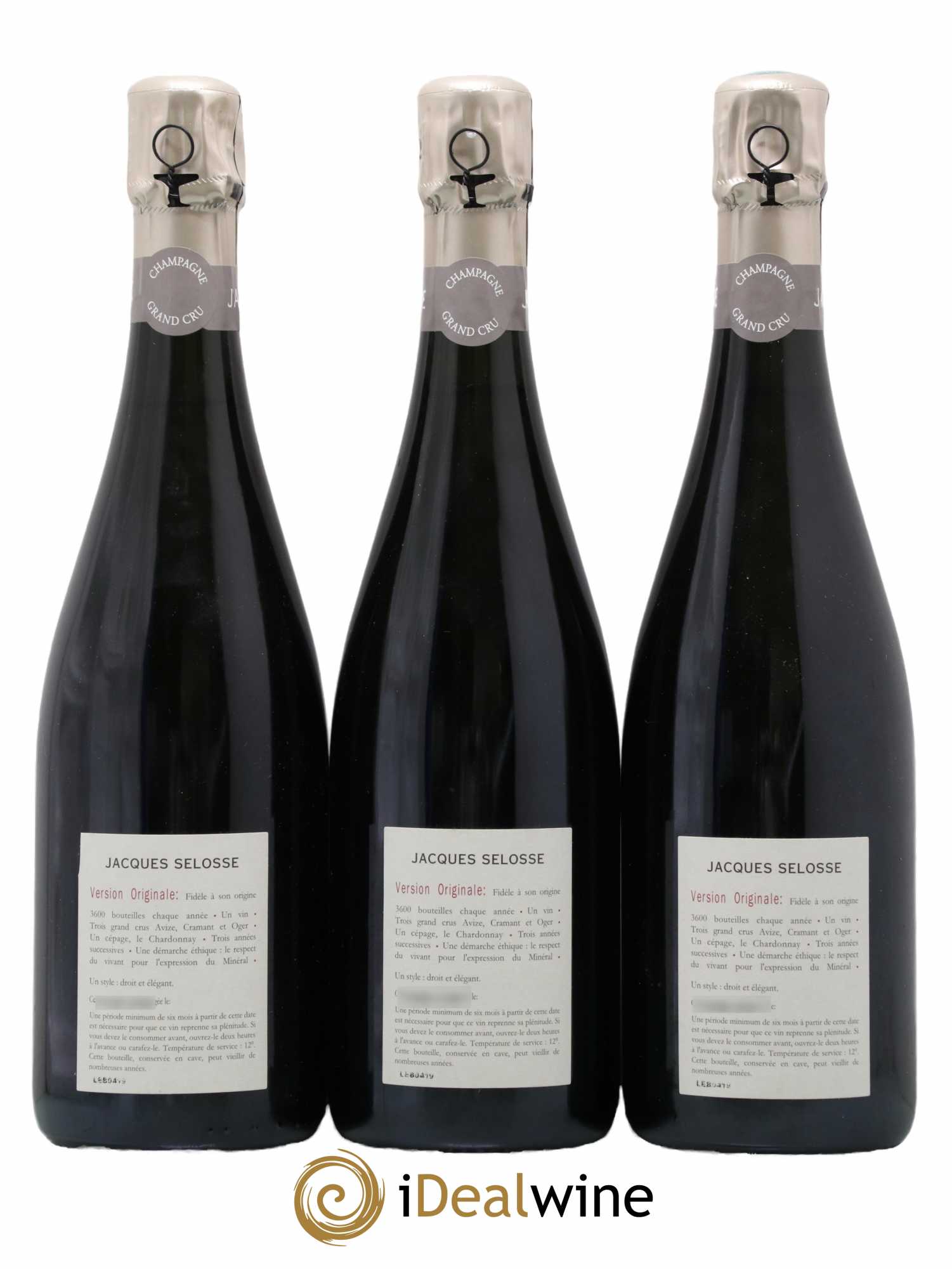 Version Originale Jacques Selosse - Posten von 3 Flaschen - 1
