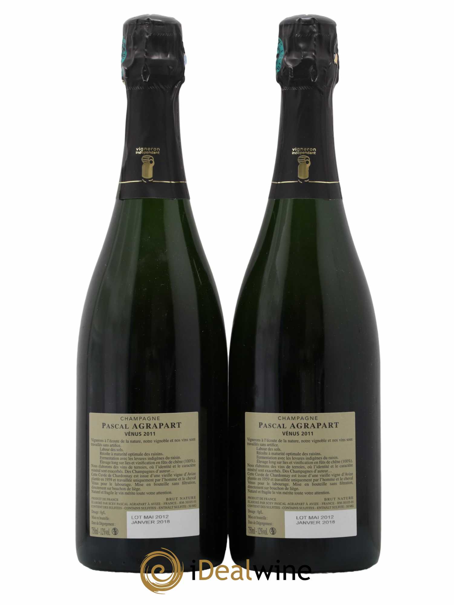 Vénus Blanc de Blancs Brut Nature Pascal Agrapart 2011 - Lot de 2 bouteilles - 1