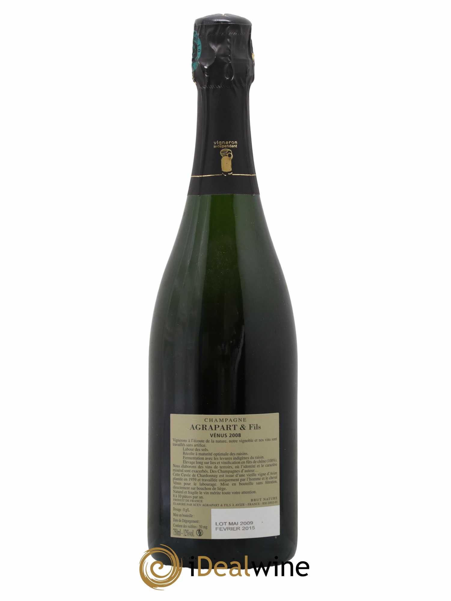 Vénus Blanc de Blancs Brut Nature Pascal Agrapart 2008 - Lot de 1 bouteille - 1