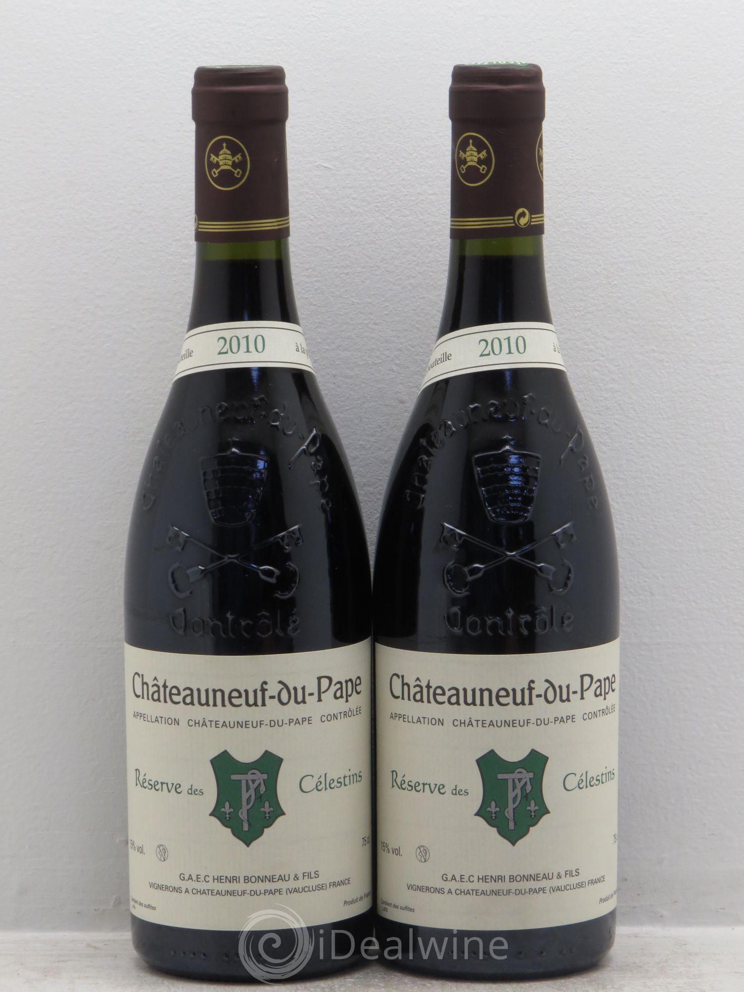 Châteauneuf-du-Pape Réserve des Célestins Henri Bonneau & Fils 2010 - Lot de 2 bouteilles - 0